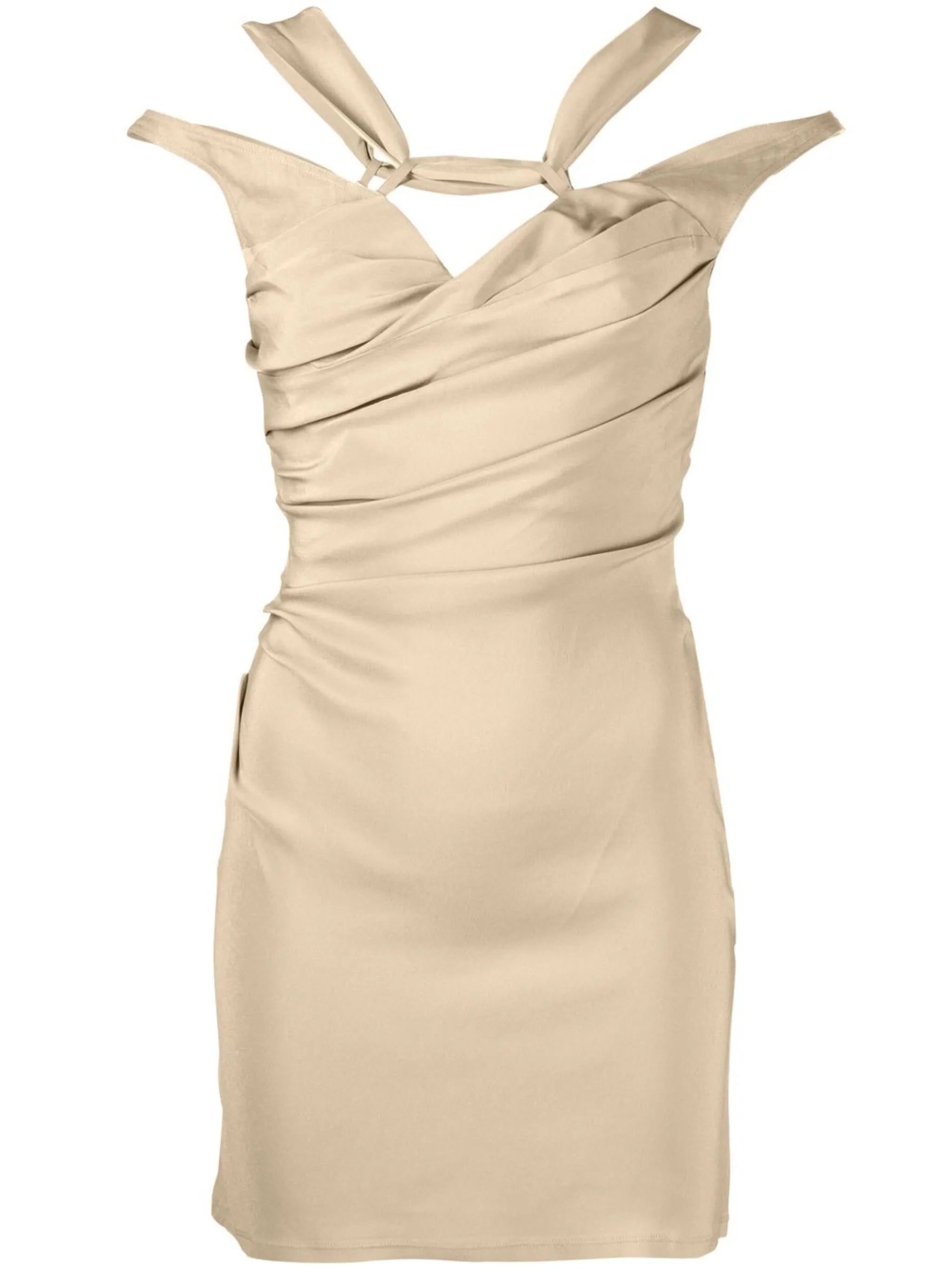 twist-detail mini dress