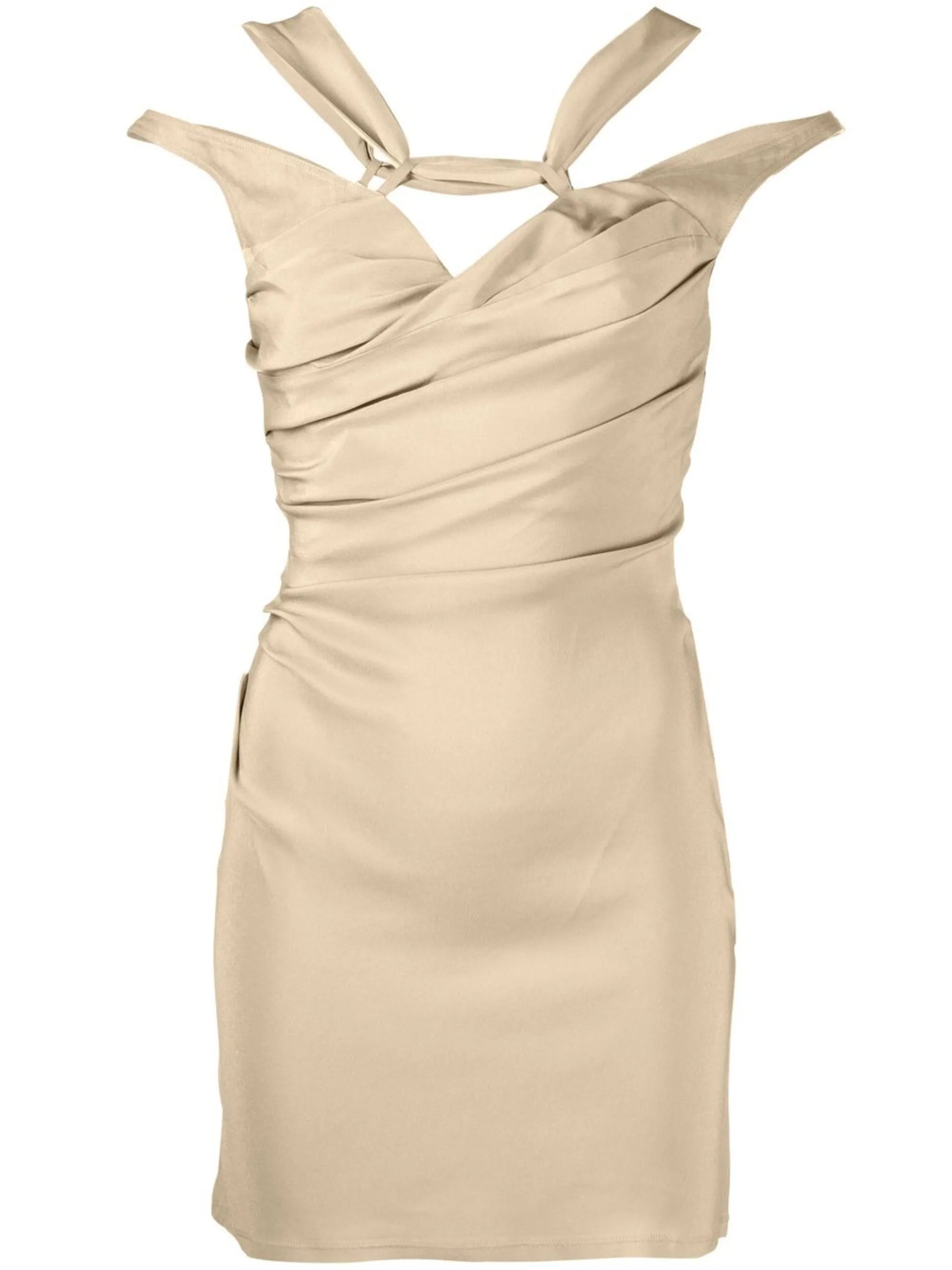 twist-detail mini dress