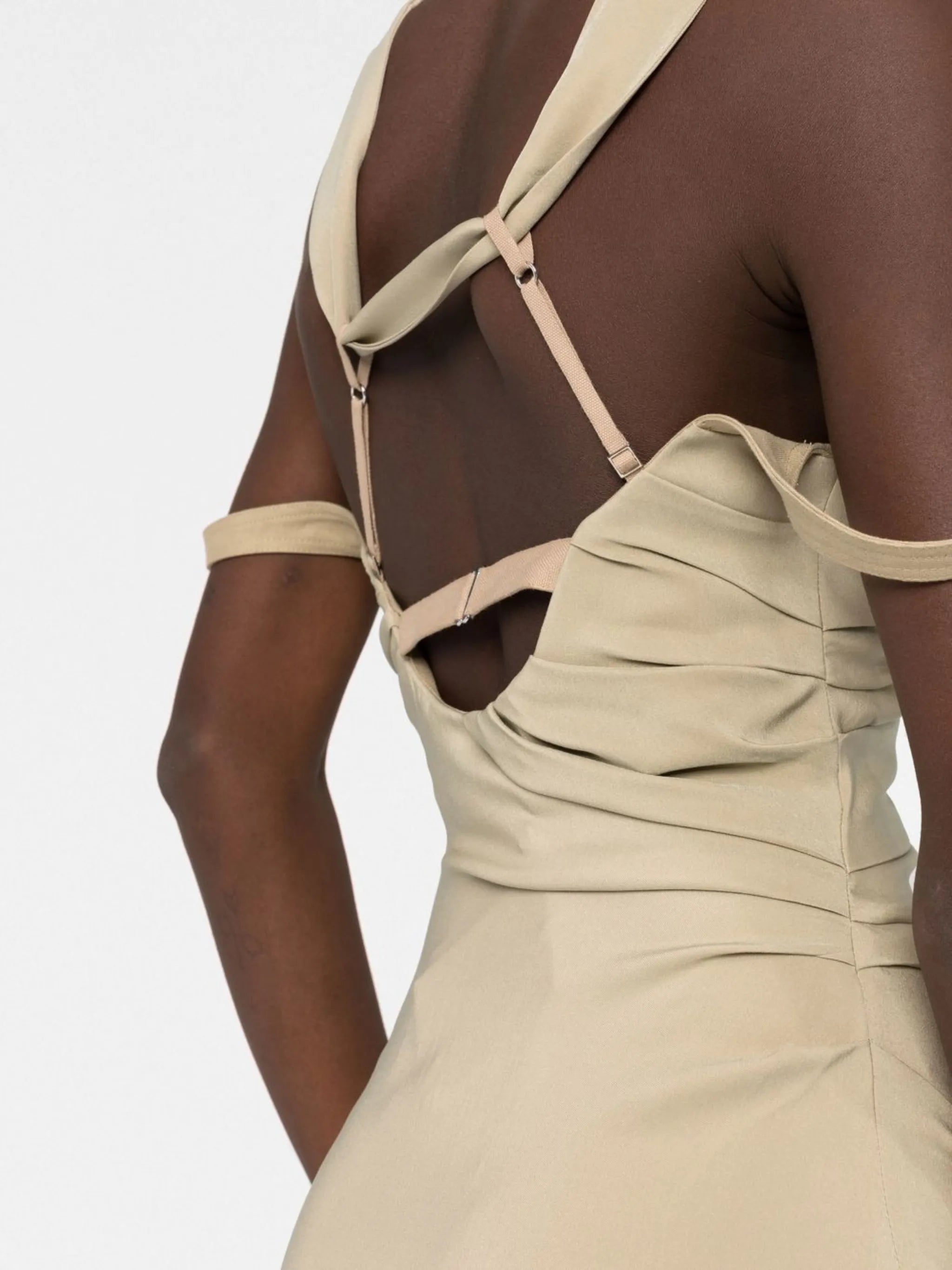 twist-detail mini dress