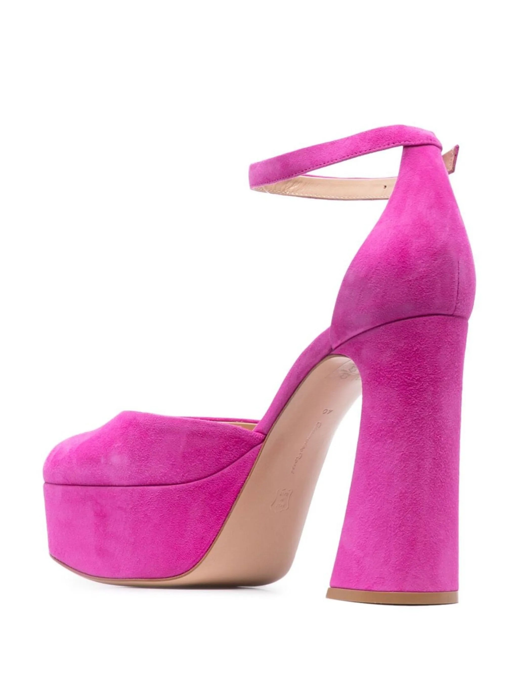 Holly D'Orsay 120mm suede platform pumps