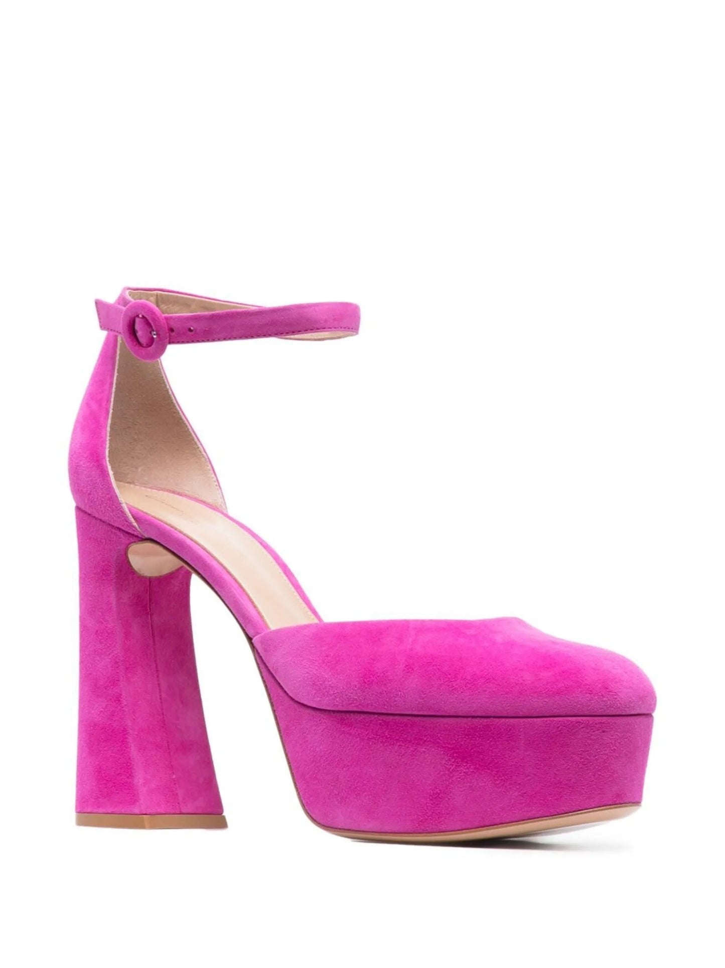 Holly D'Orsay 120mm suede platform pumps