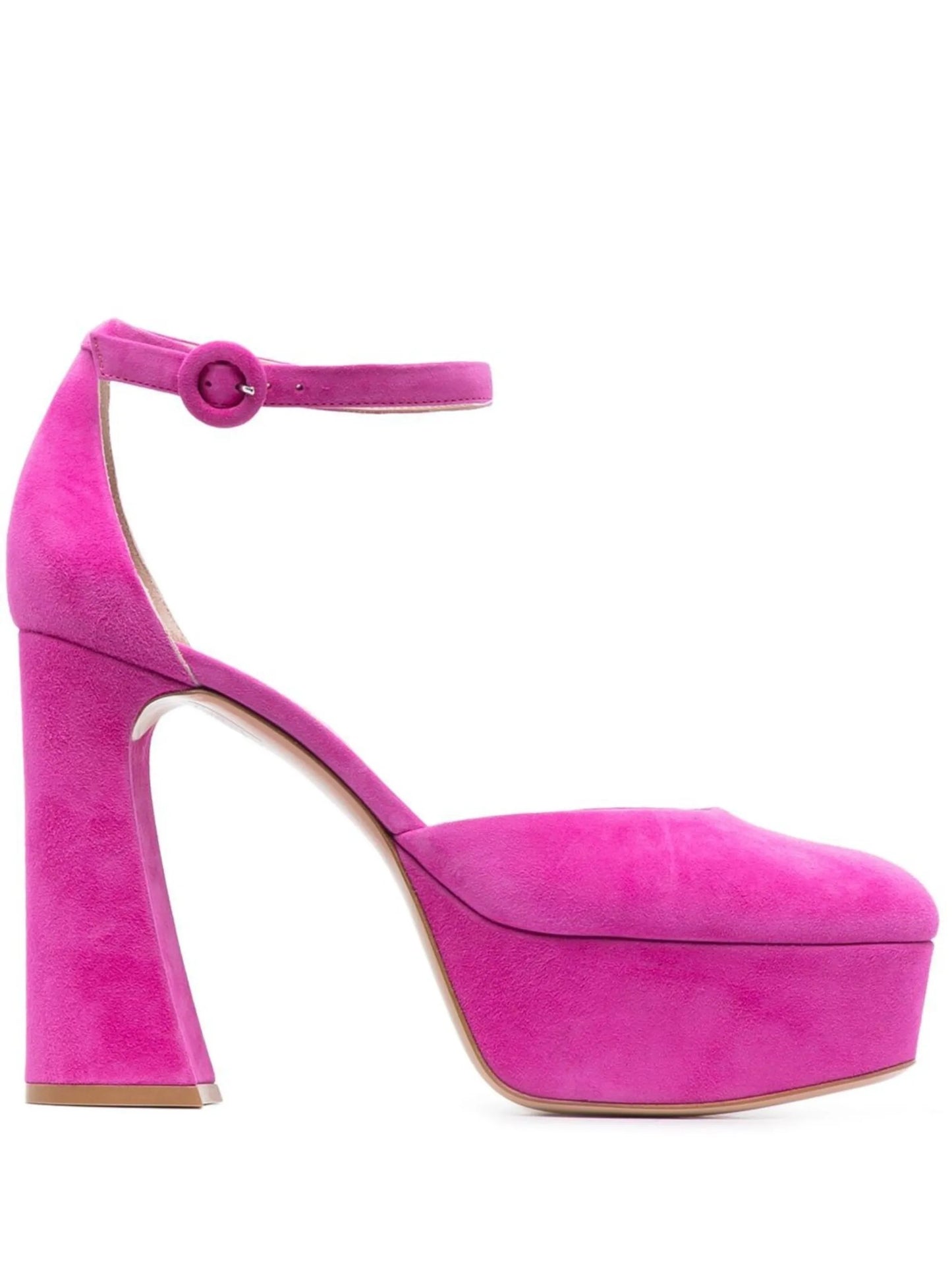 Holly D'Orsay 120mm suede platform pumps
