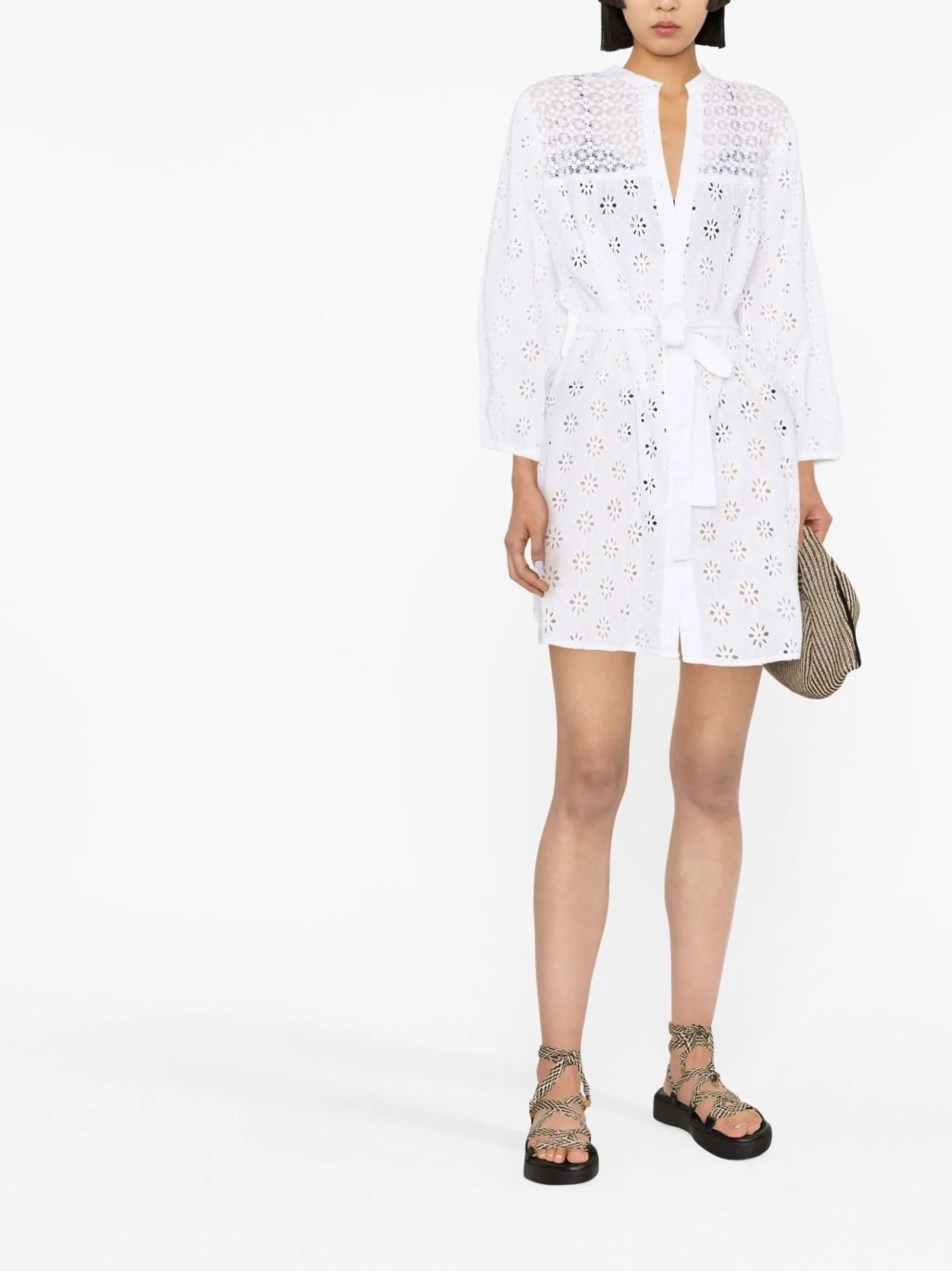 Barrie broderie anglaise cotton dress