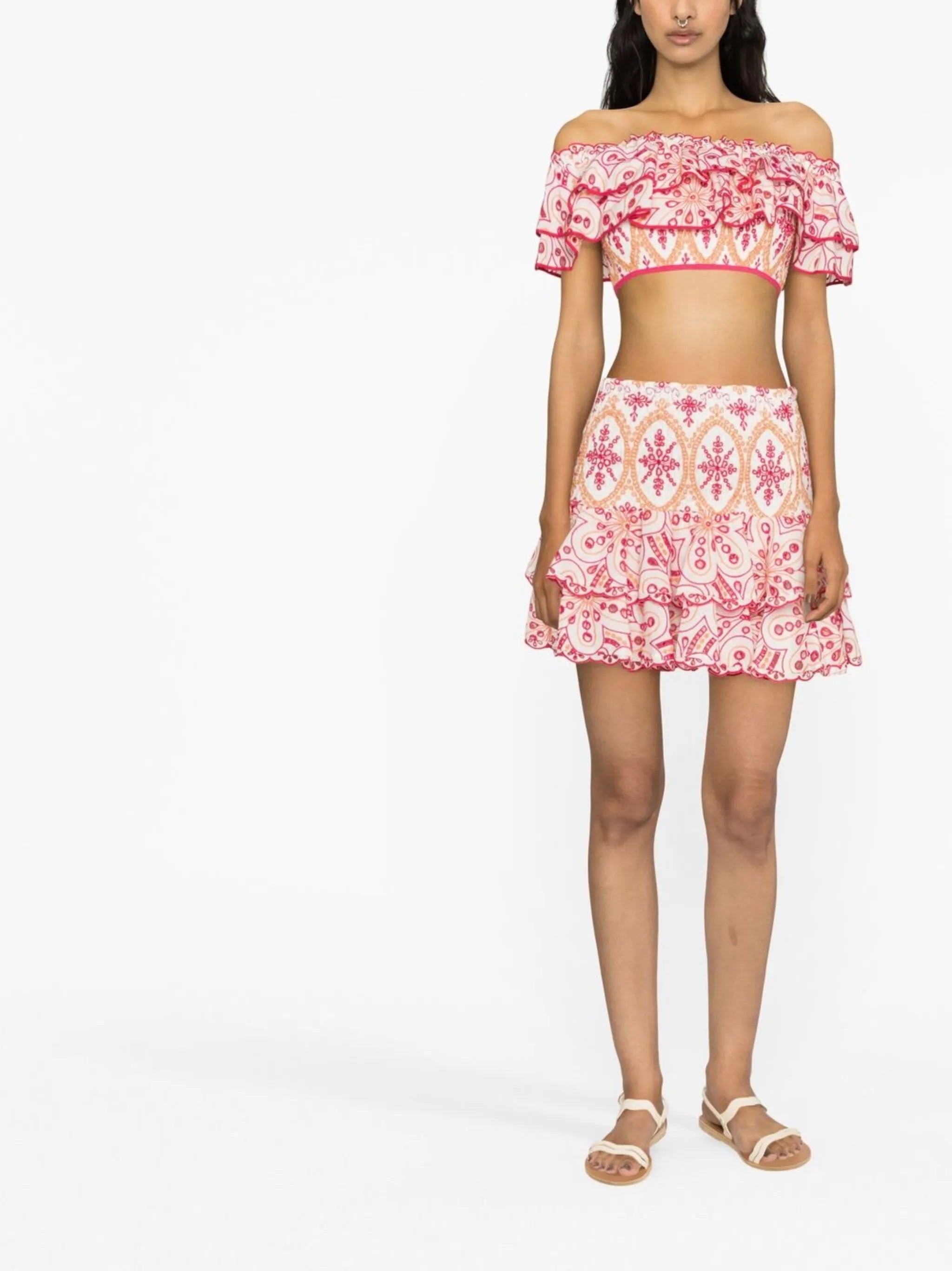 Clara off-shoulder crop top