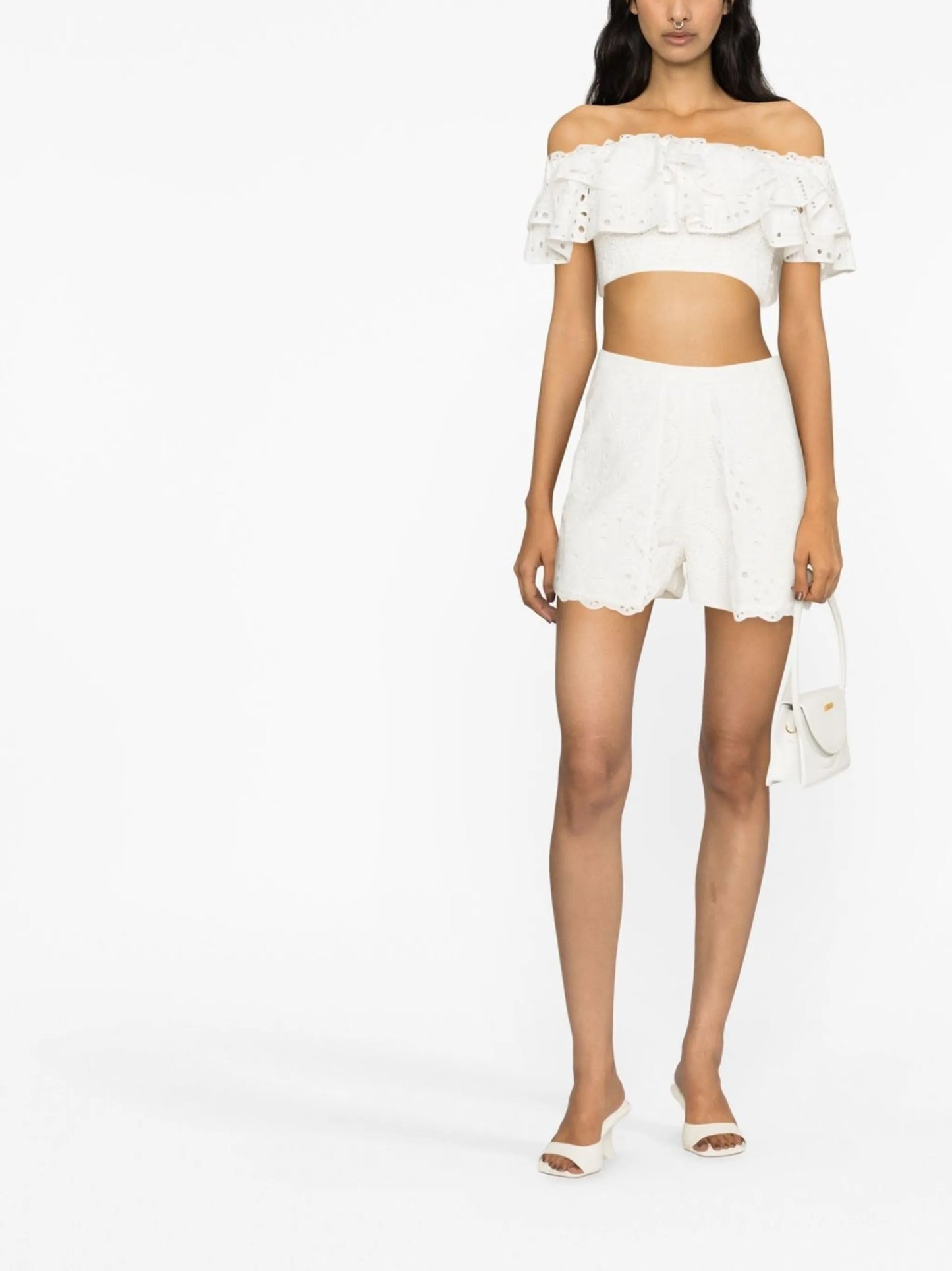 Clara off-shoulder crop top