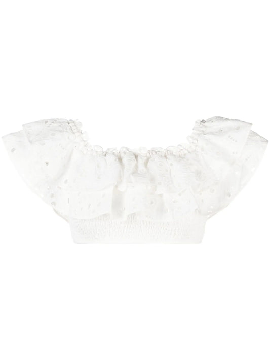 Clara off-shoulder crop top