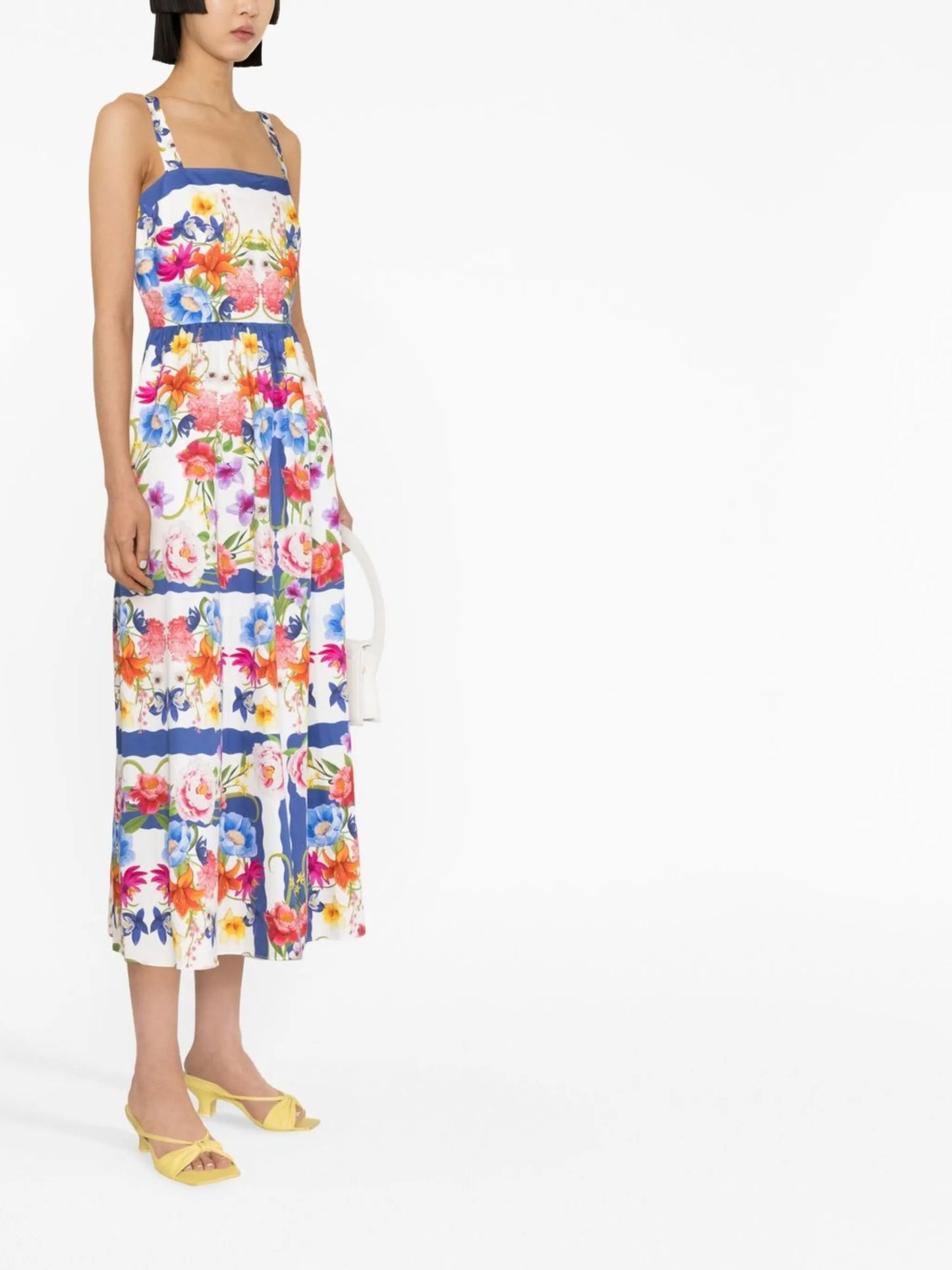 floral-print midi dress
