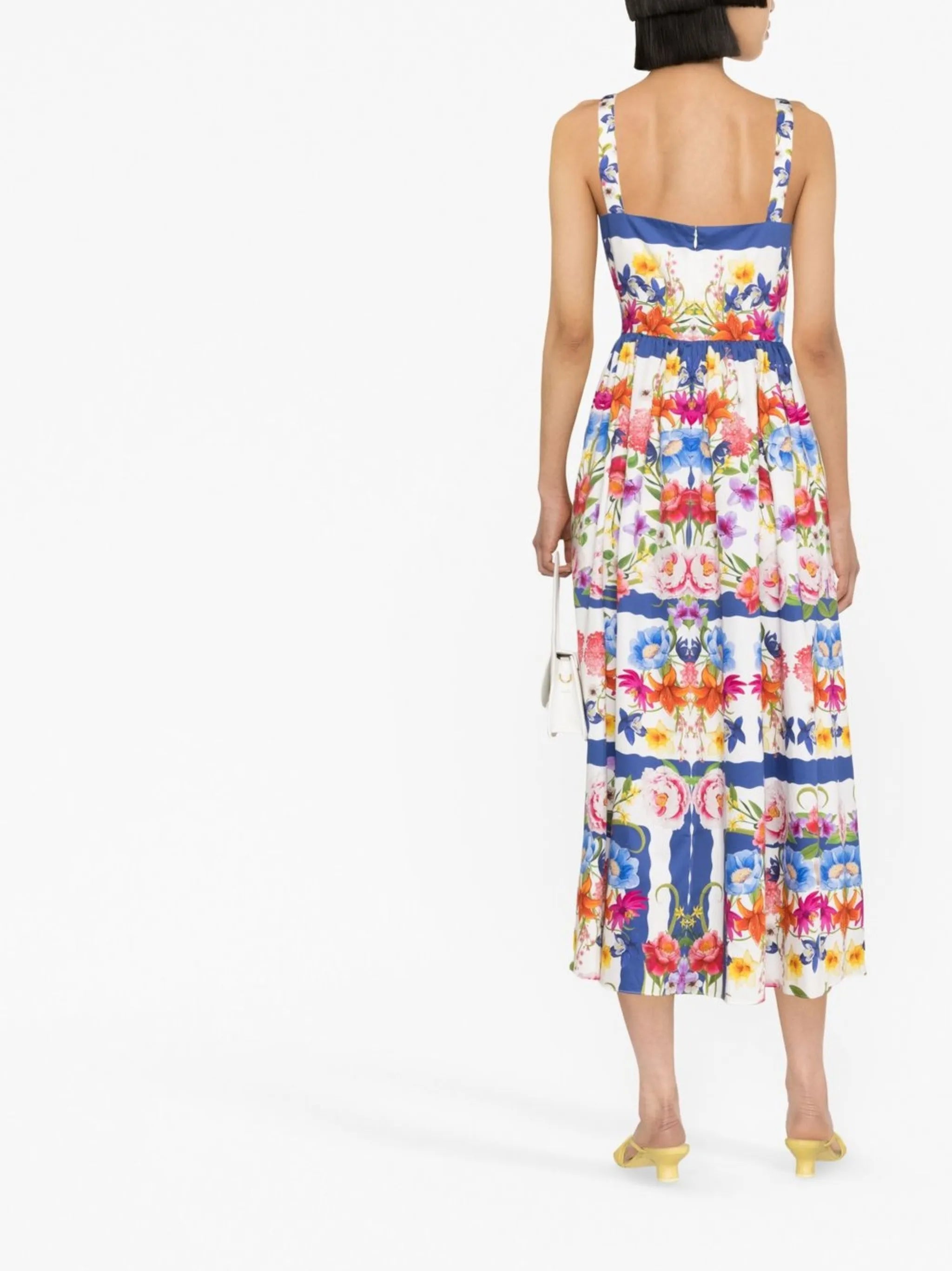 floral-print midi dress