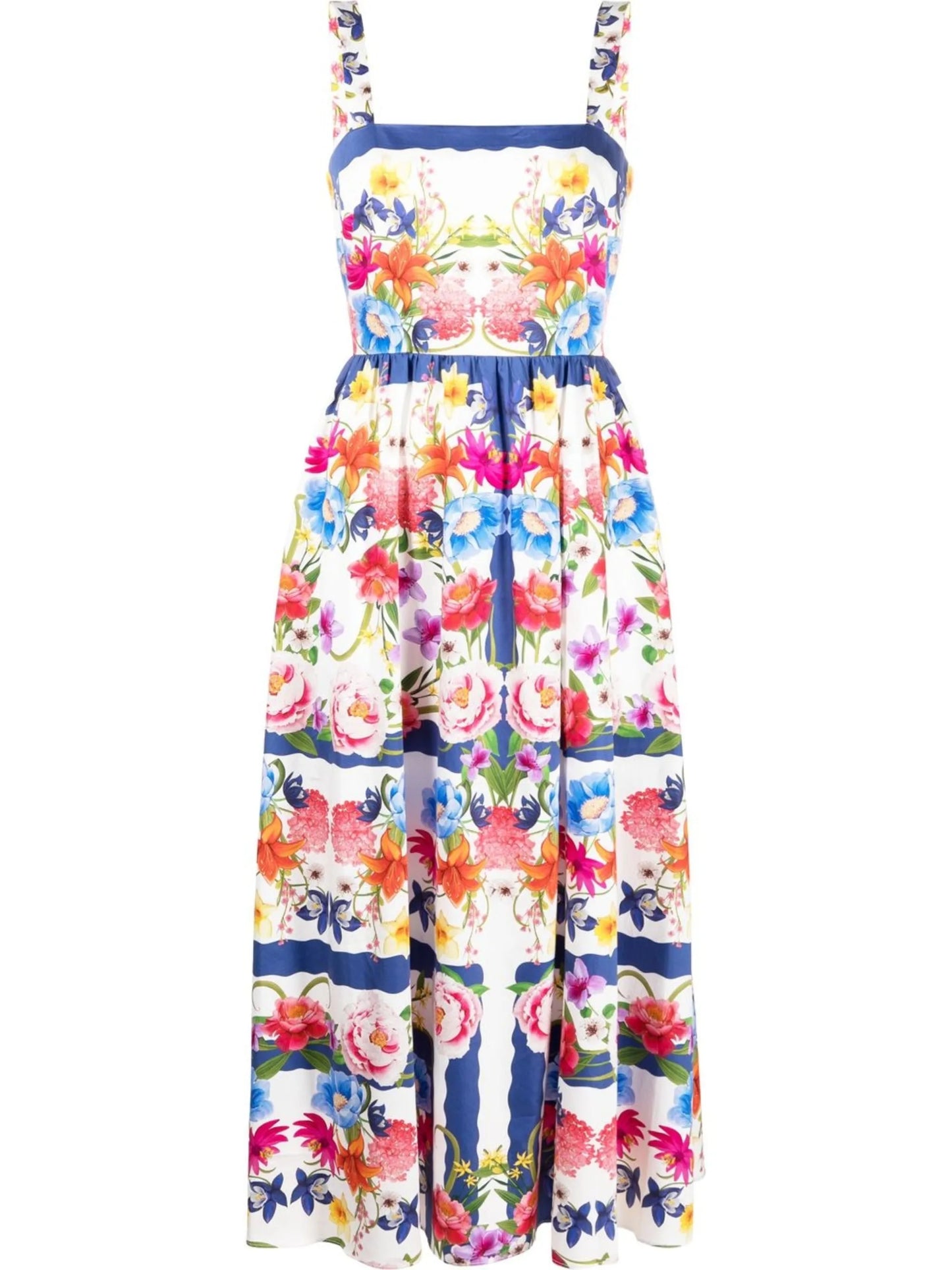 floral-print midi dress