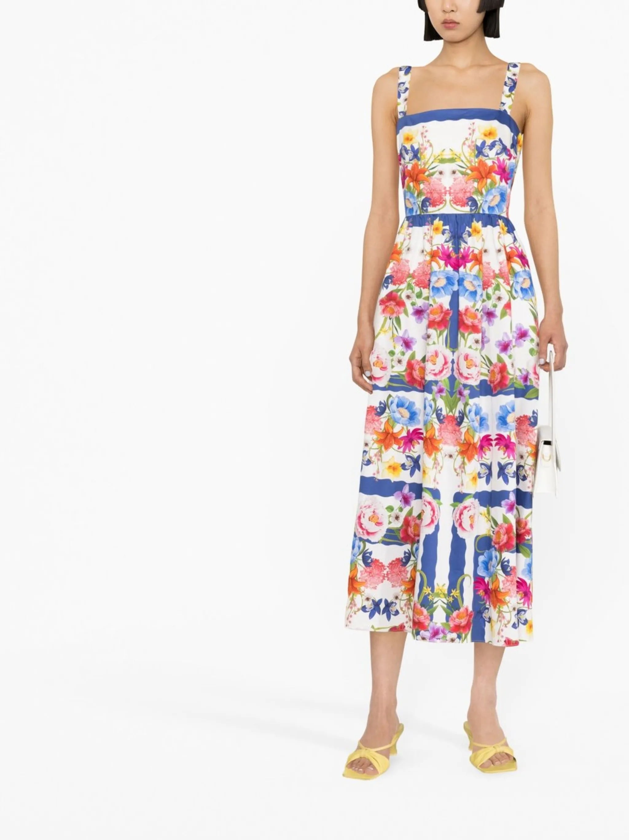 floral-print midi dress