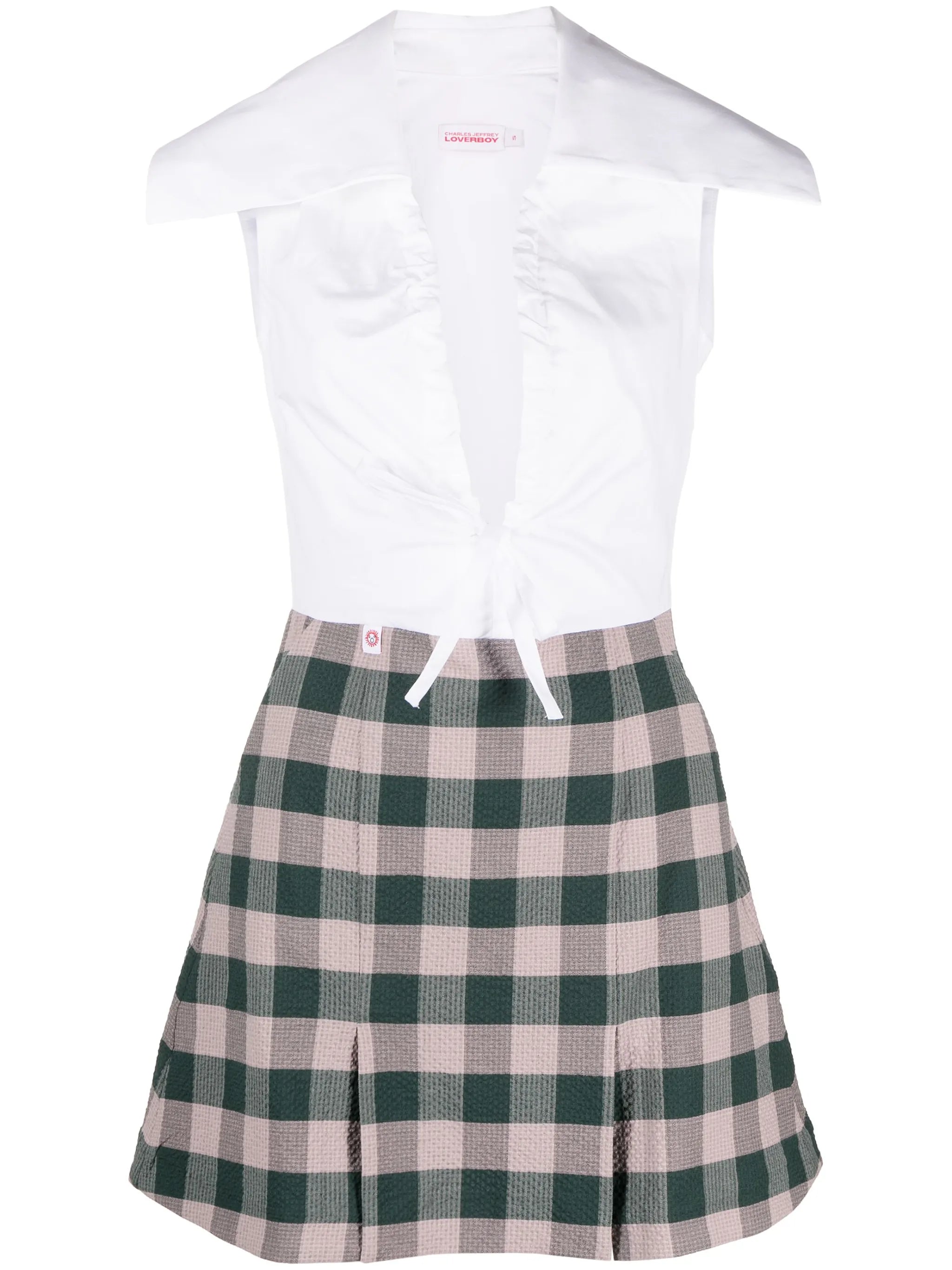 Sailor gingham mini dress
