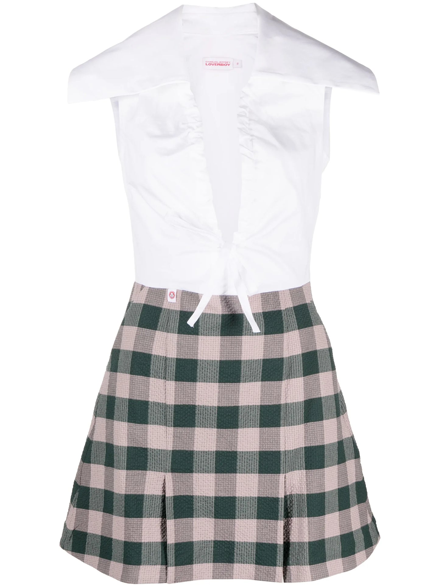 Sailor gingham mini dress