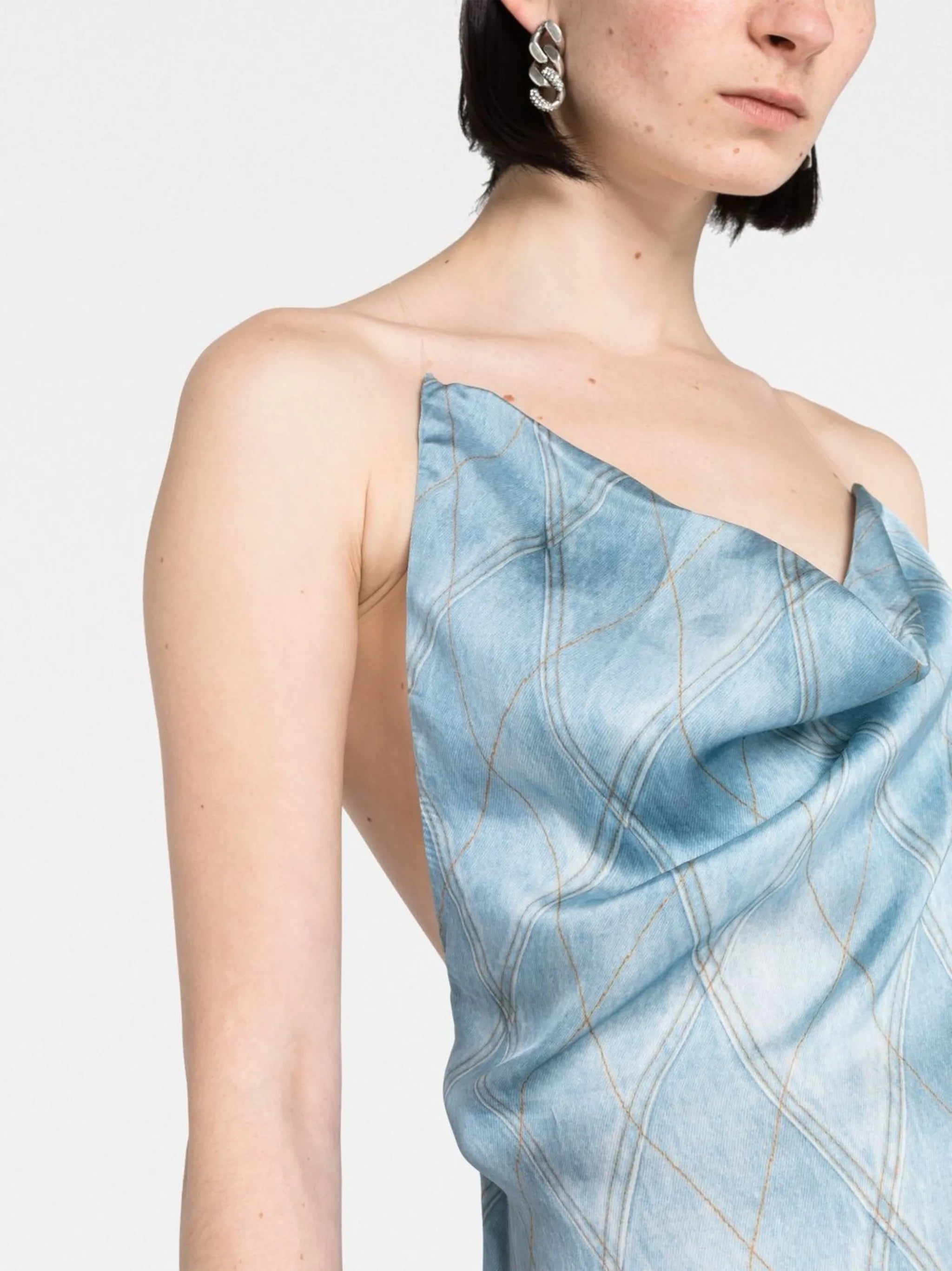 draped slip dress