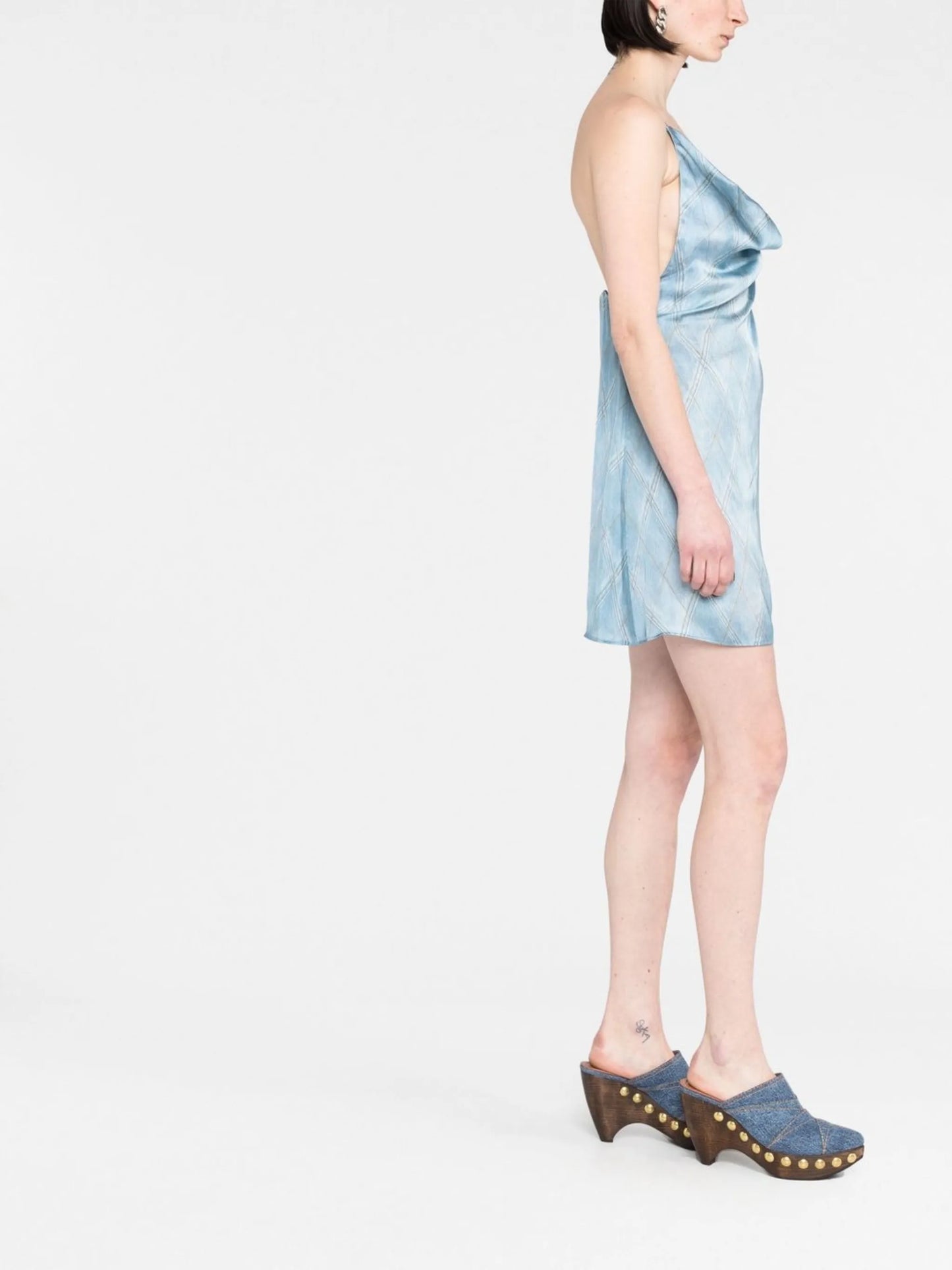 draped slip dress