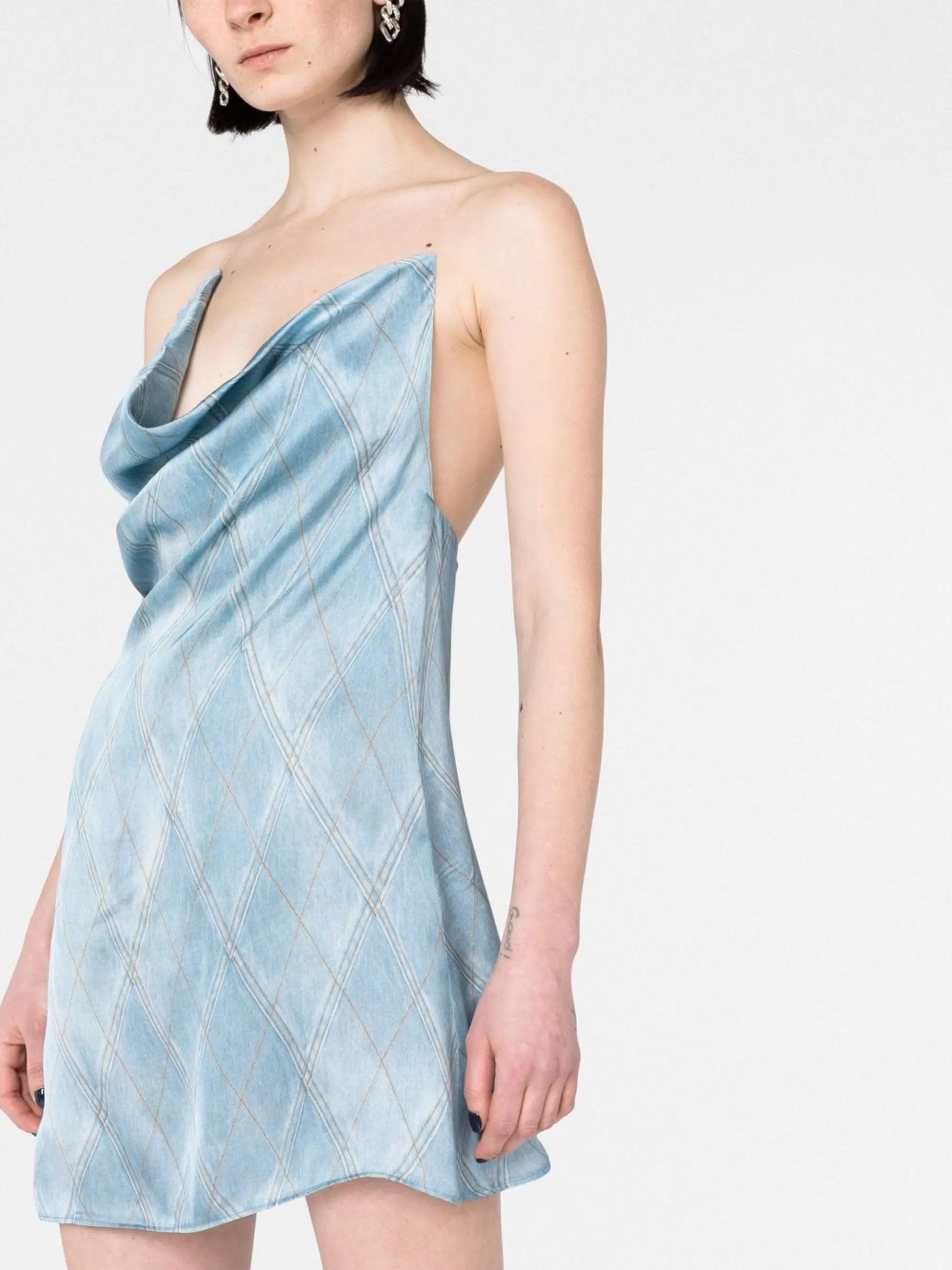 draped slip dress