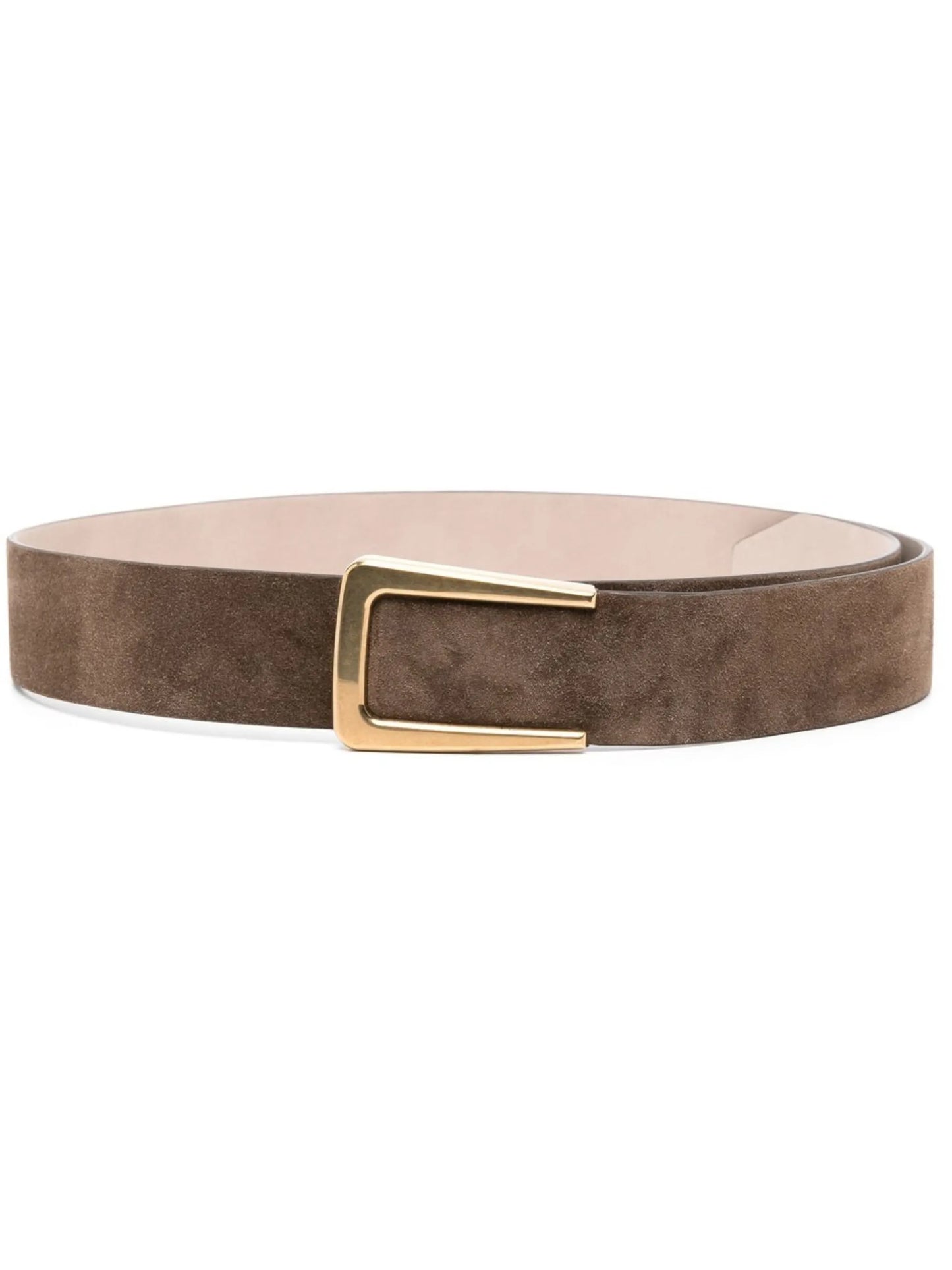 clip-on buckle suede belt