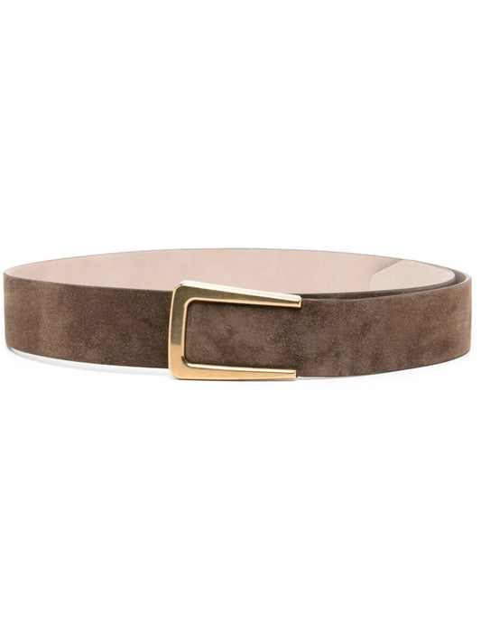 clip-on buckle suede belt