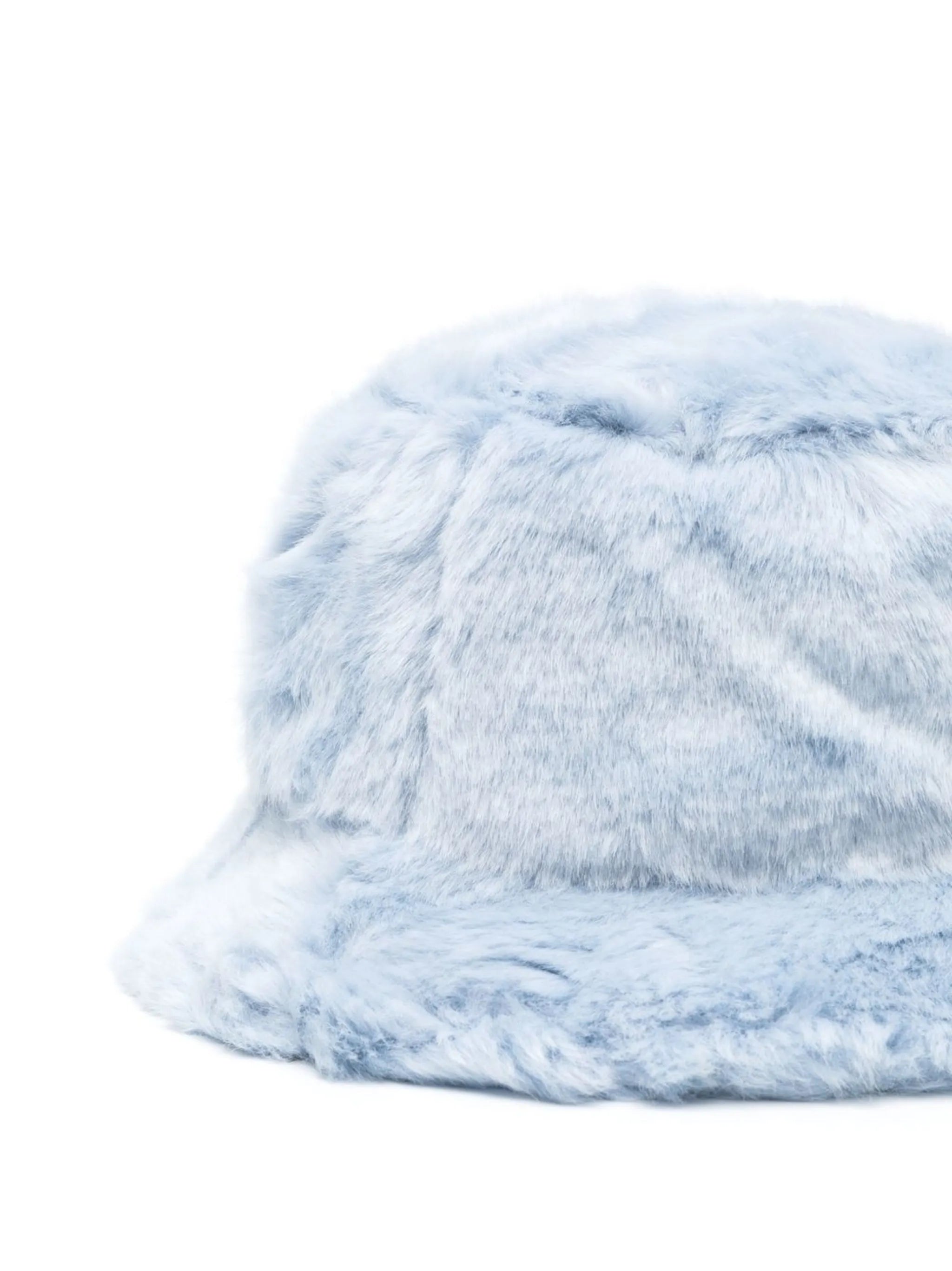 faux-fur bucket hat