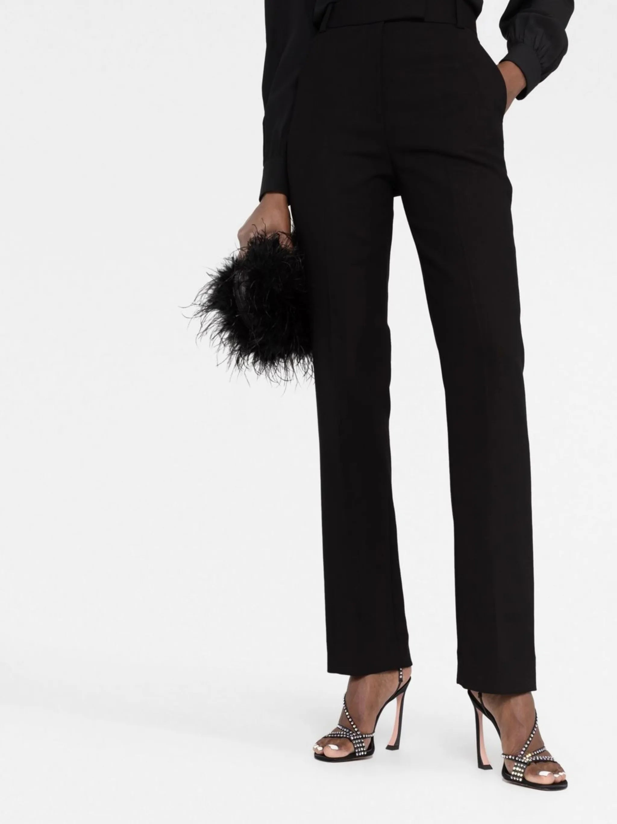 Emile high-waisted flared trousers