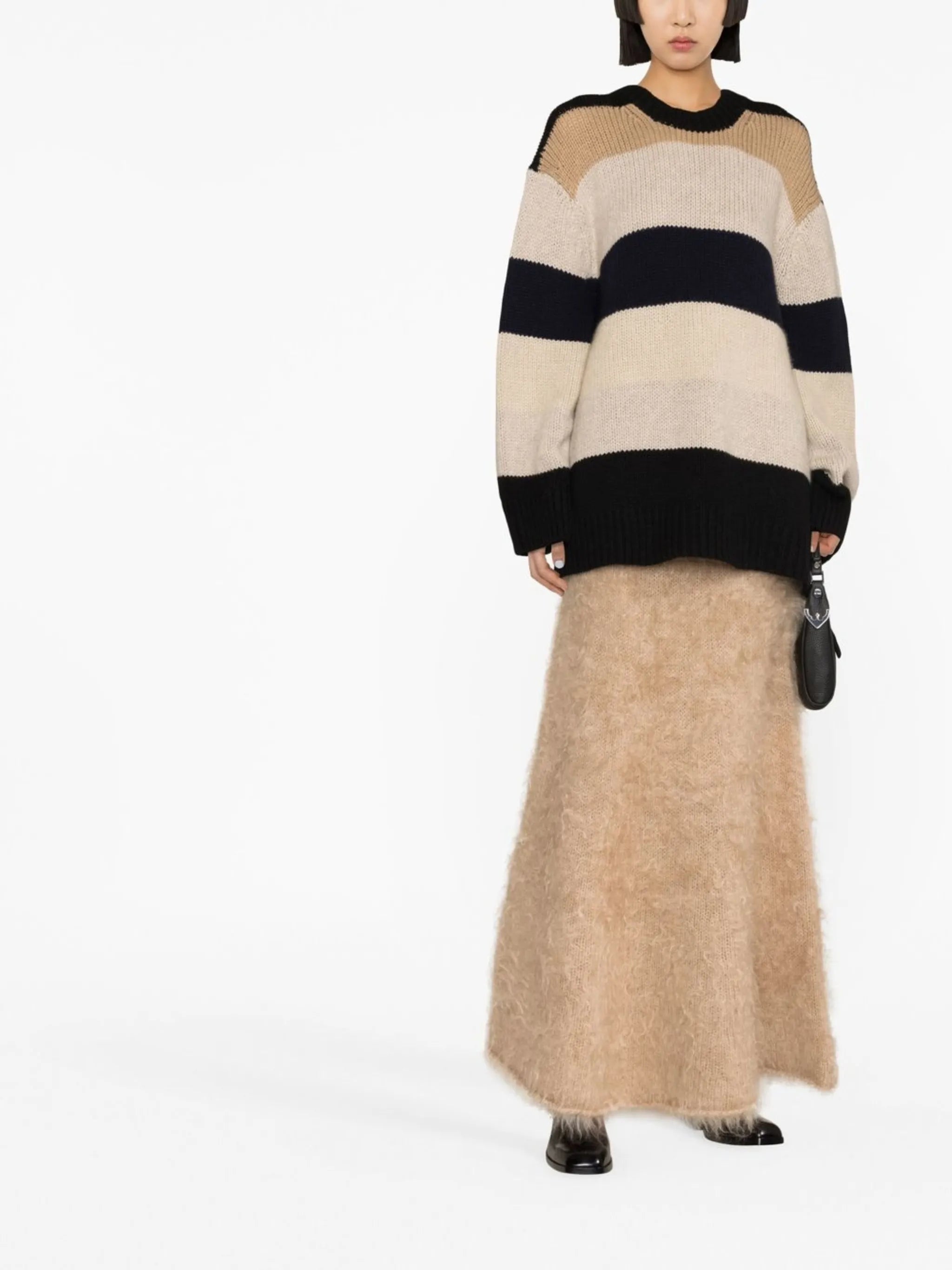 horizontal-stripe long-sleeve jumper