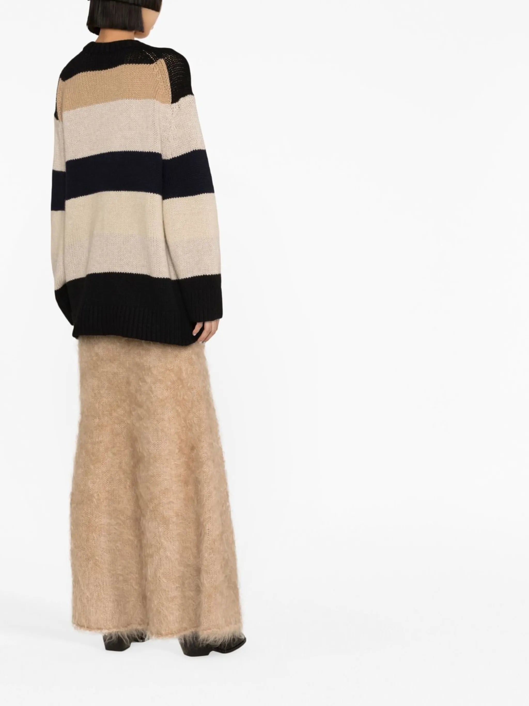 horizontal-stripe long-sleeve jumper