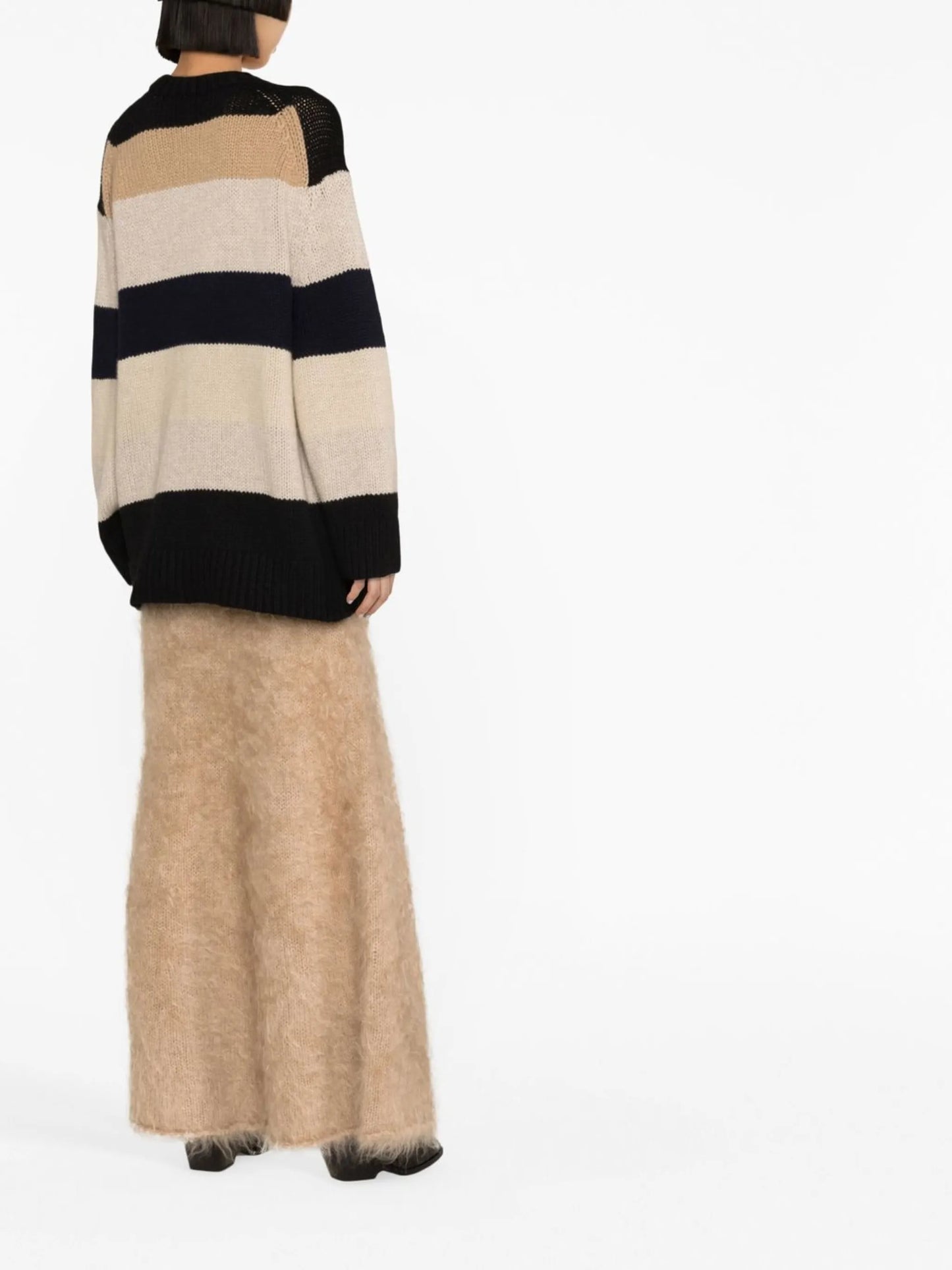 horizontal-stripe long-sleeve jumper