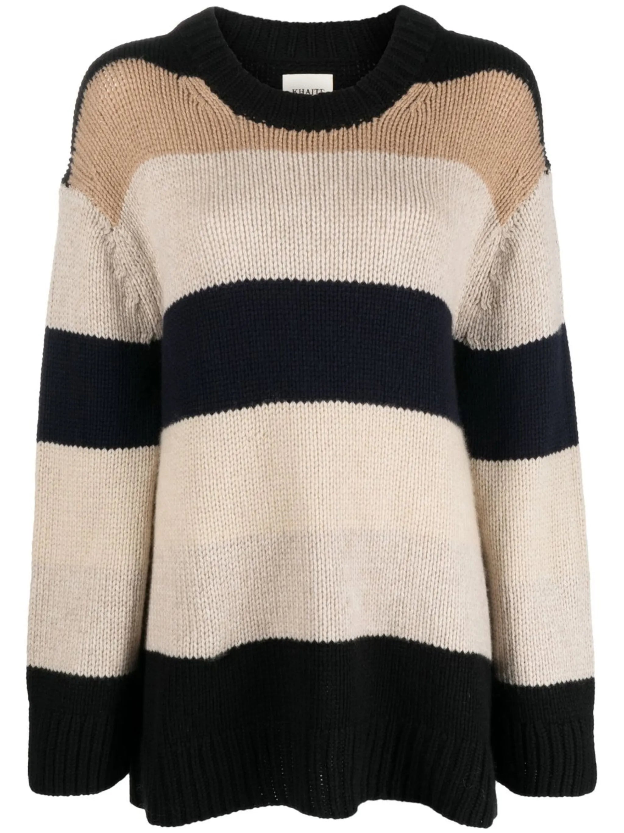 horizontal-stripe long-sleeve jumper