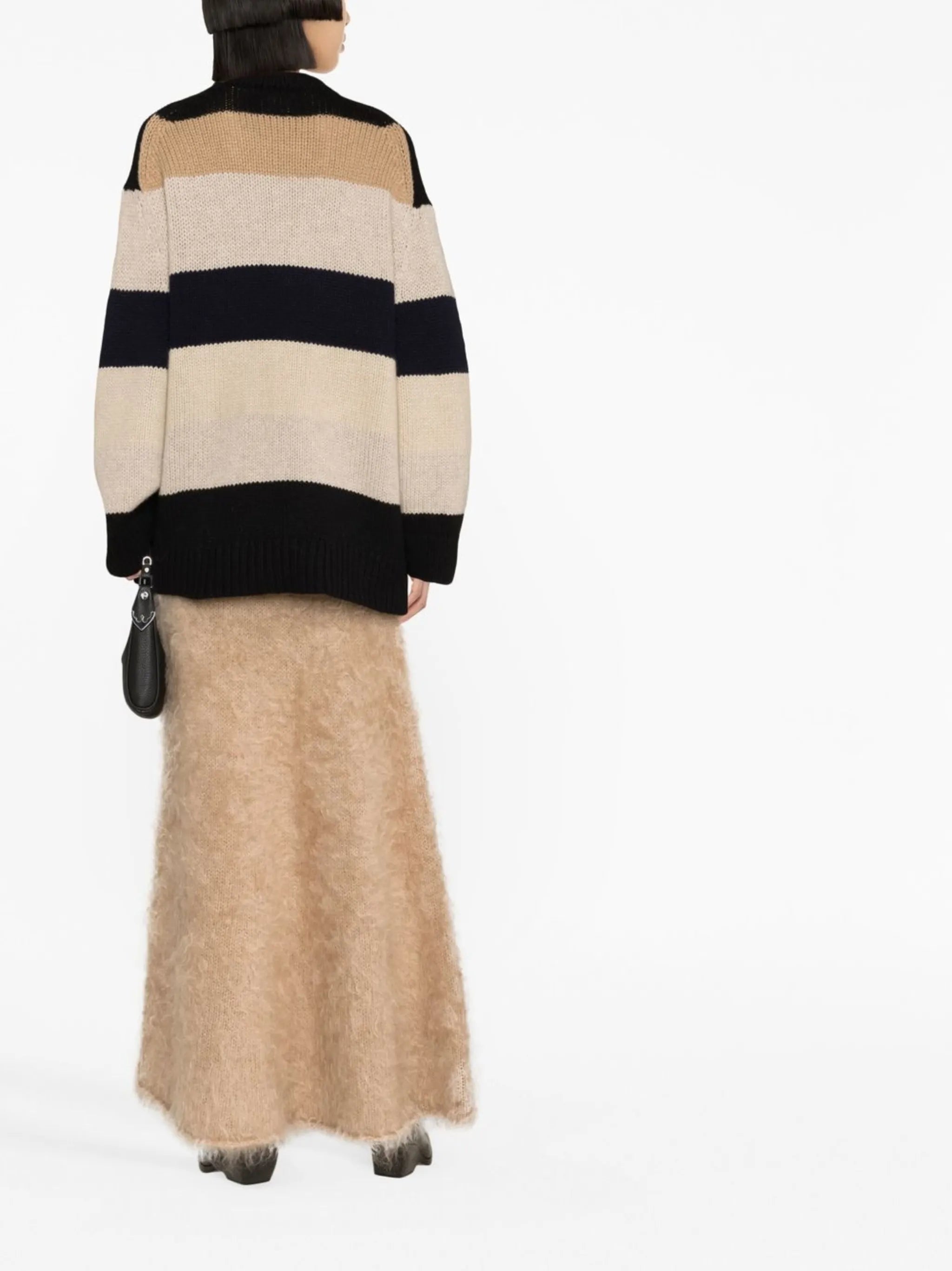 horizontal-stripe long-sleeve jumper