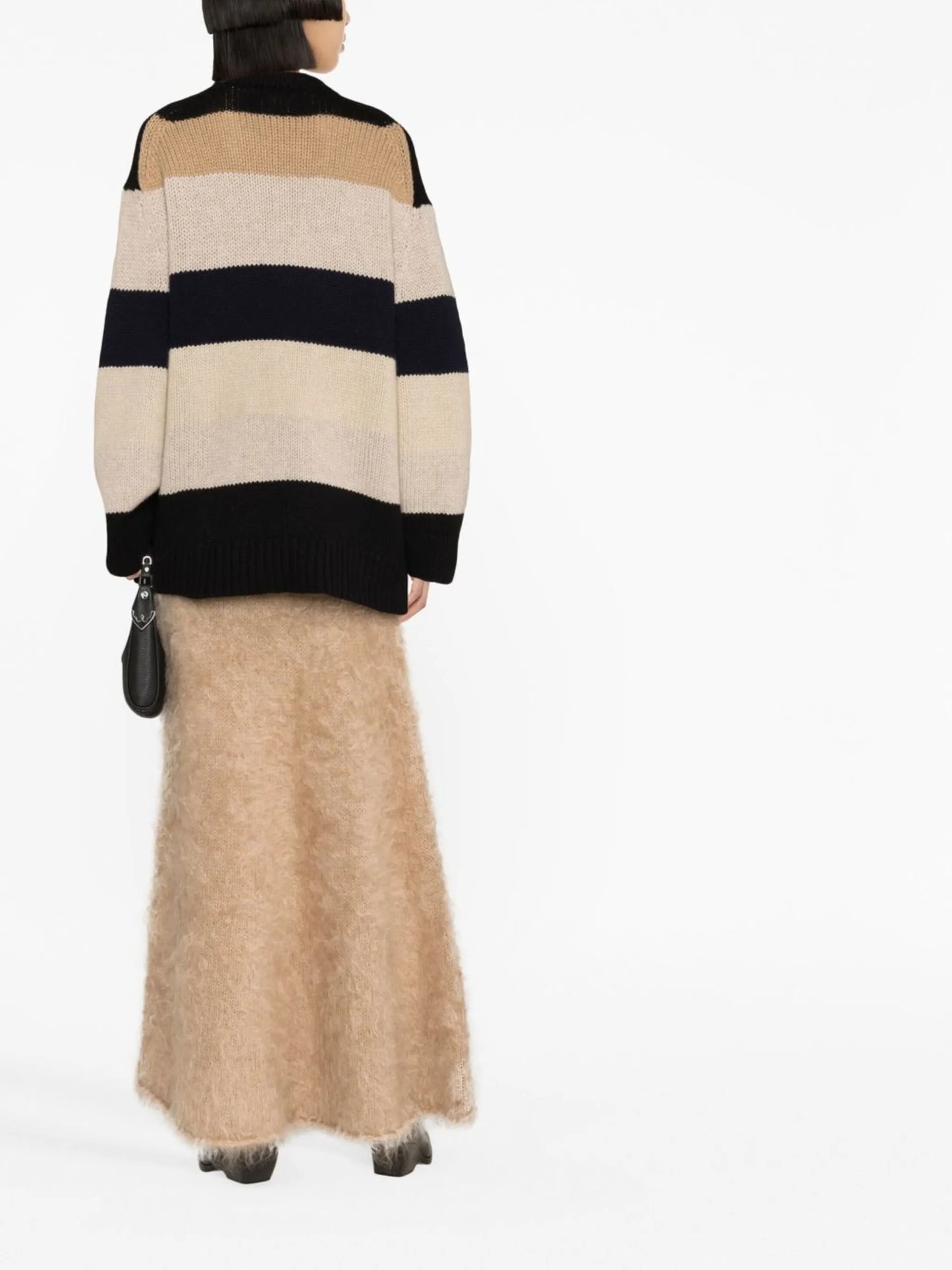 horizontal-stripe long-sleeve jumper