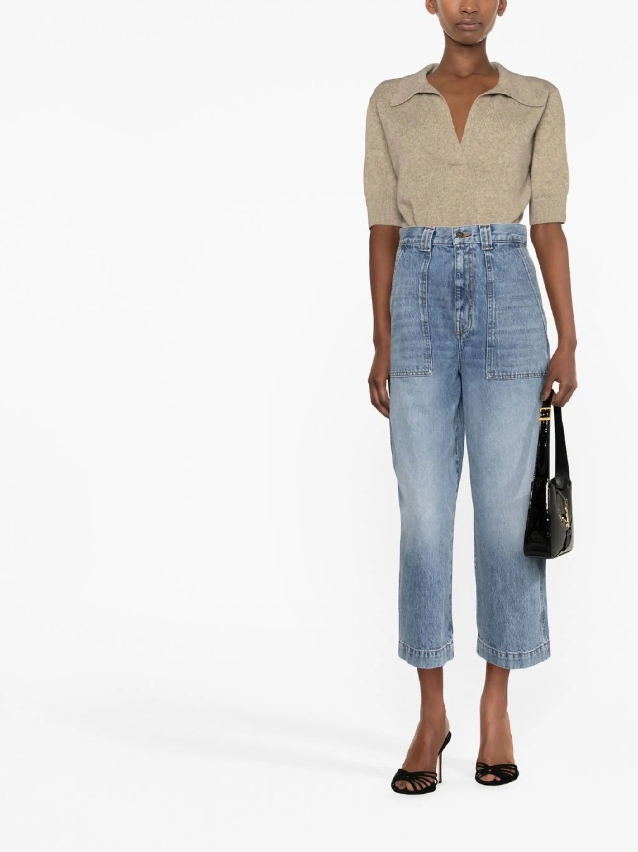 Hewey high-waisted cropped jeans