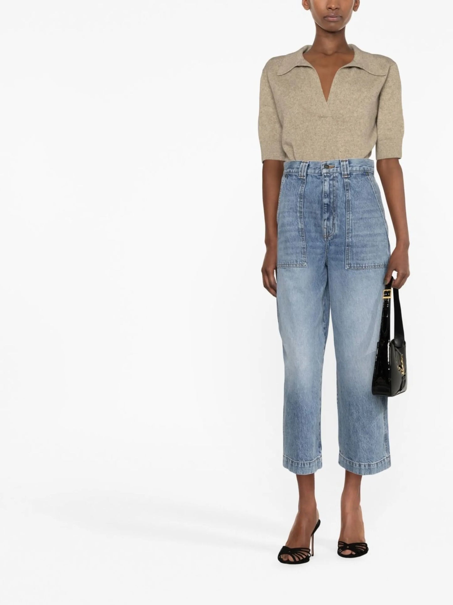 Hewey high-waisted cropped jeans
