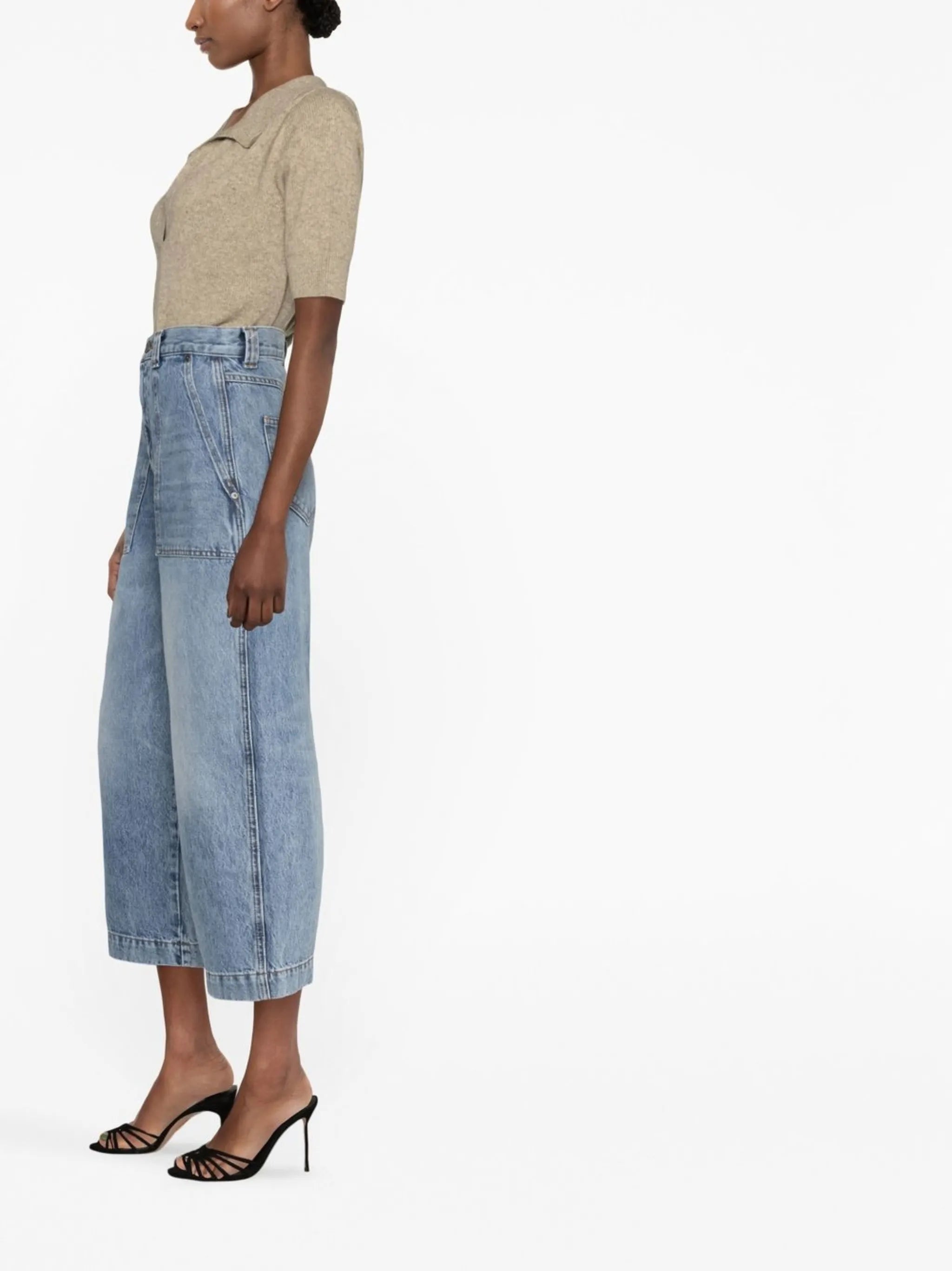 Hewey high-waisted cropped jeans