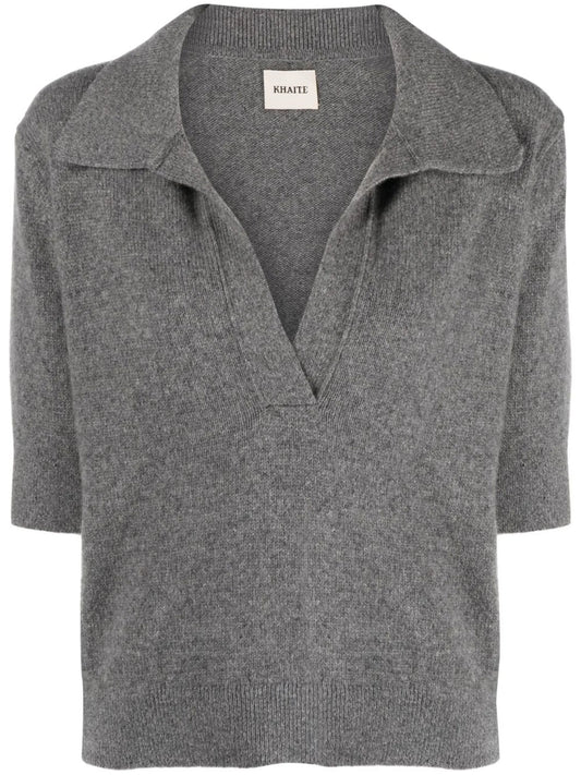 The Shrunken Jo knitted polo top