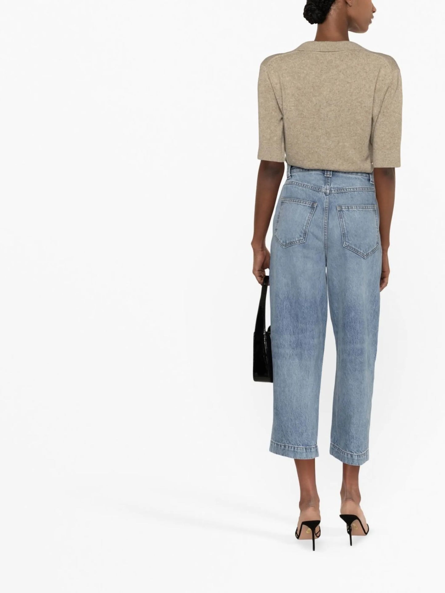 The Shrunken Jo knitted polo top