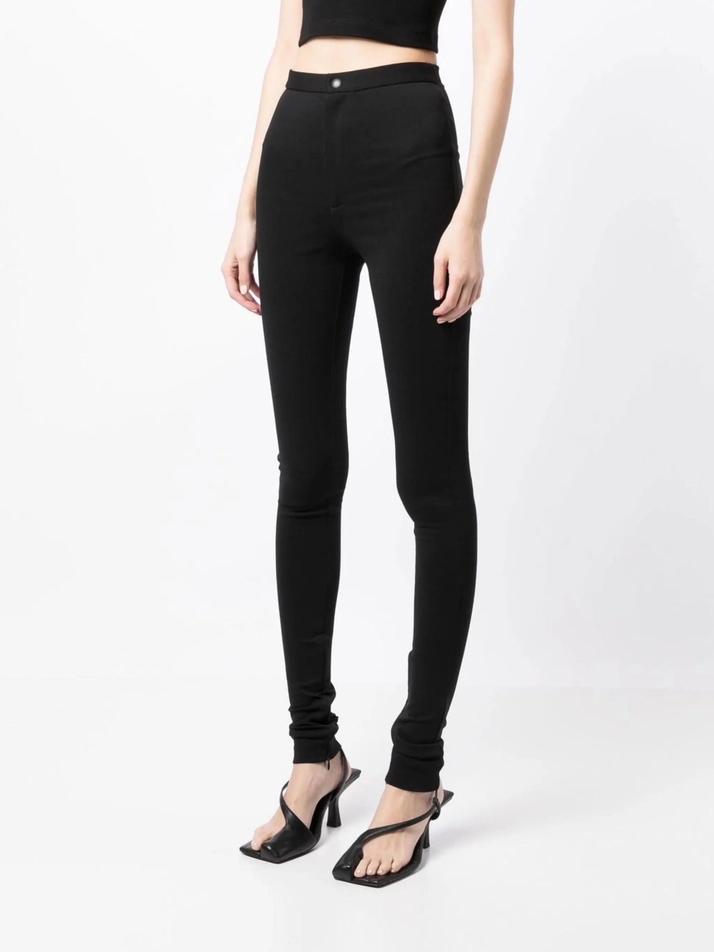 high-waist skinny trousers