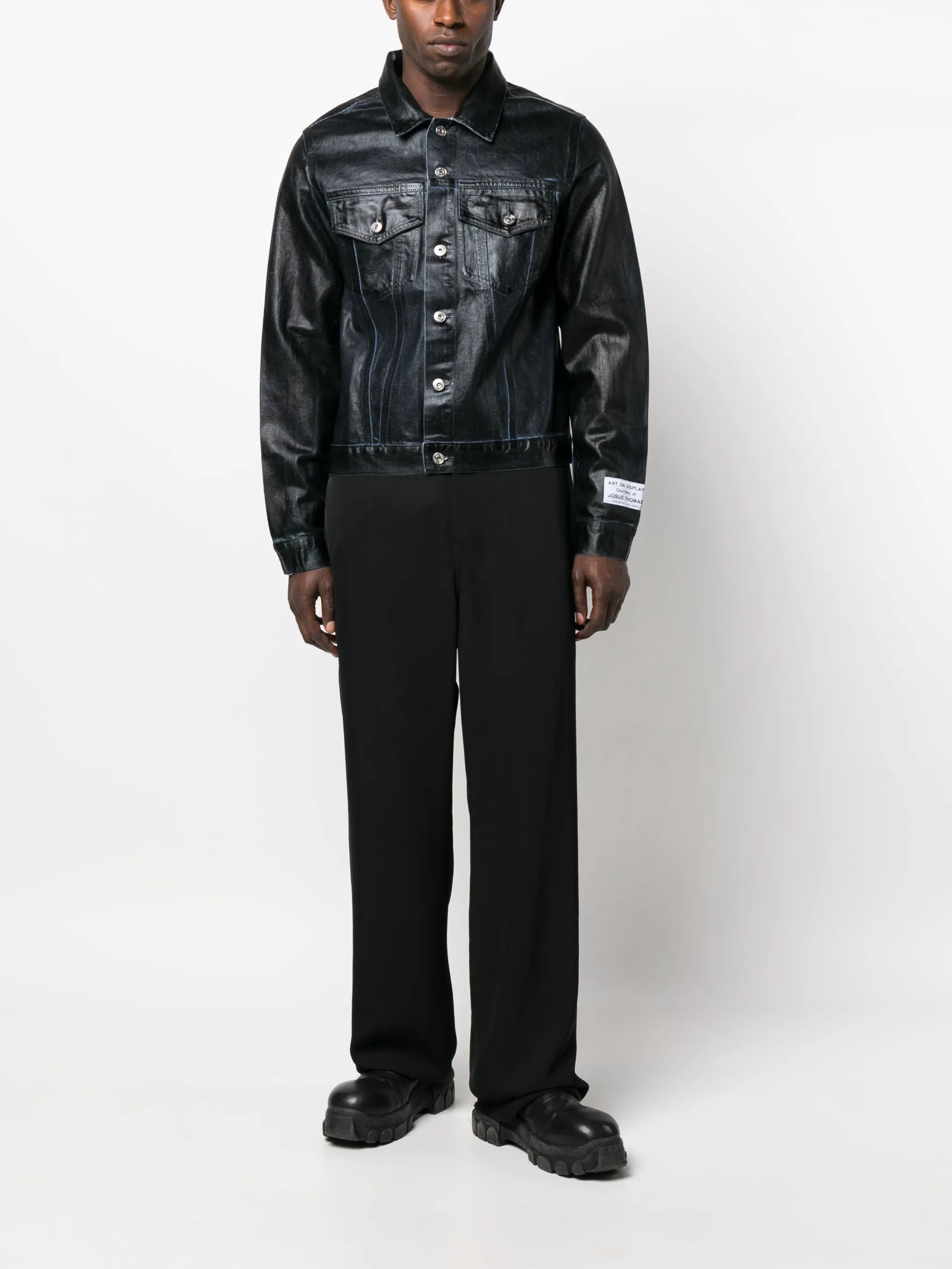 Andy logo-embroidered denim jacket