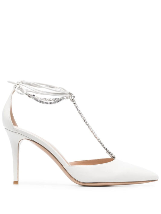 Brilliant 85mm crystal-embellished pumps
