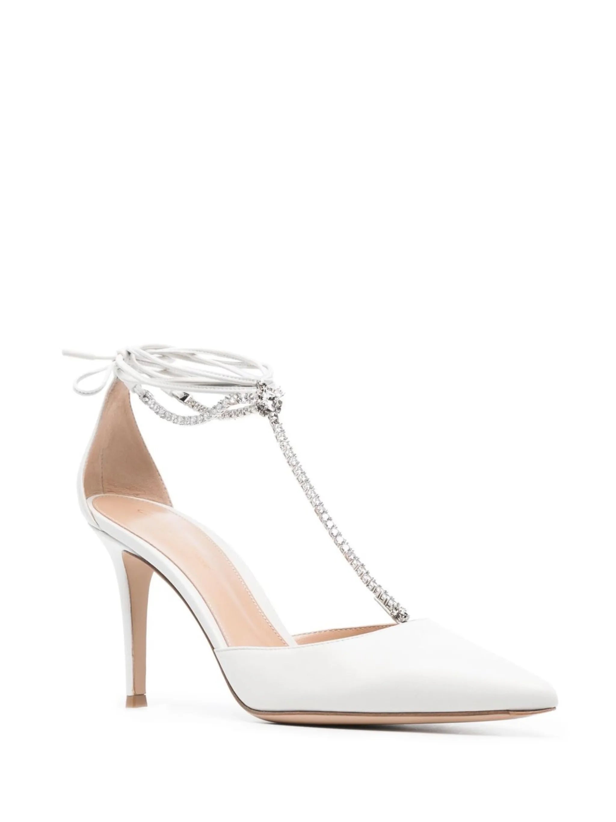 Brilliant 85mm crystal-embellished pumps