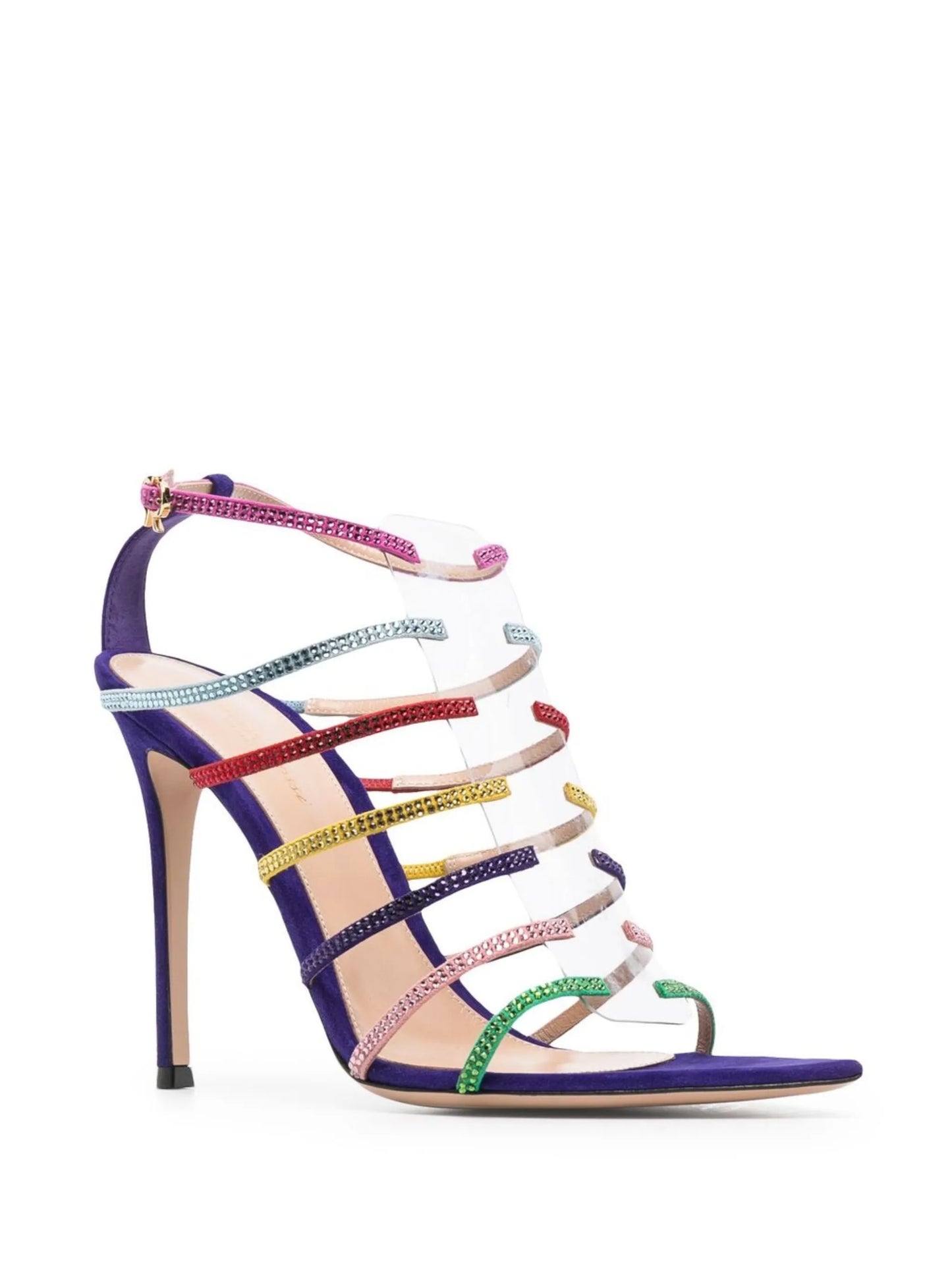 crystal-embellished suede sandals