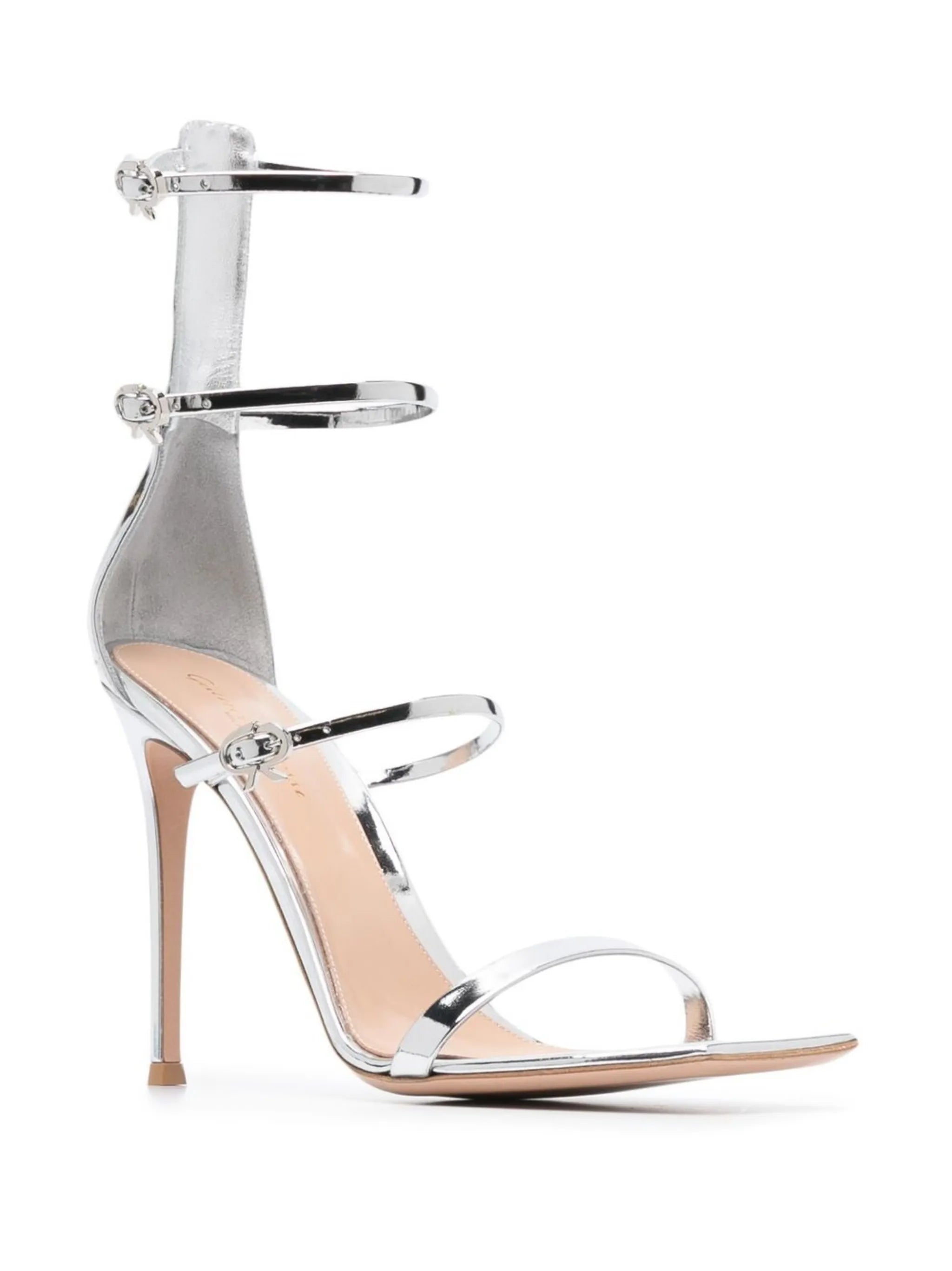 Ribbon Uptown 105mm mettalic-effect sandals