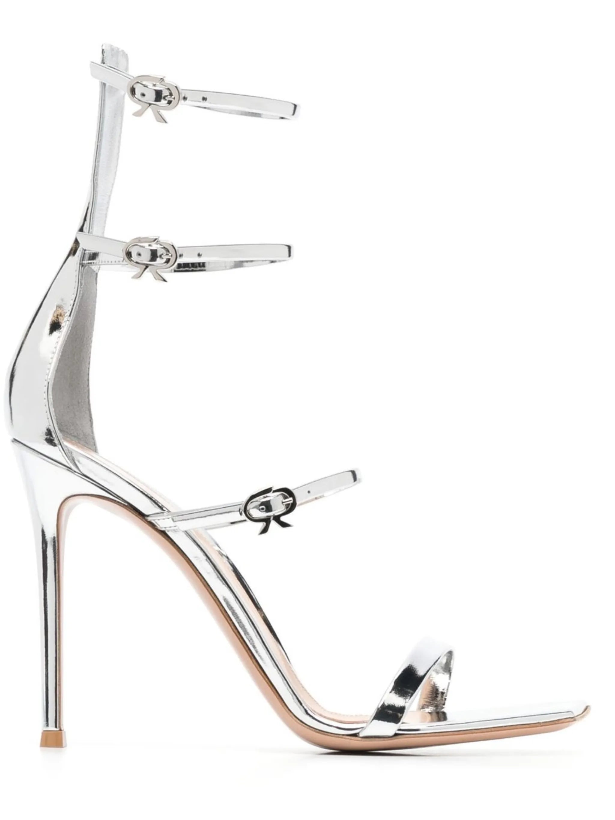Ribbon Uptown 105mm mettalic-effect sandals