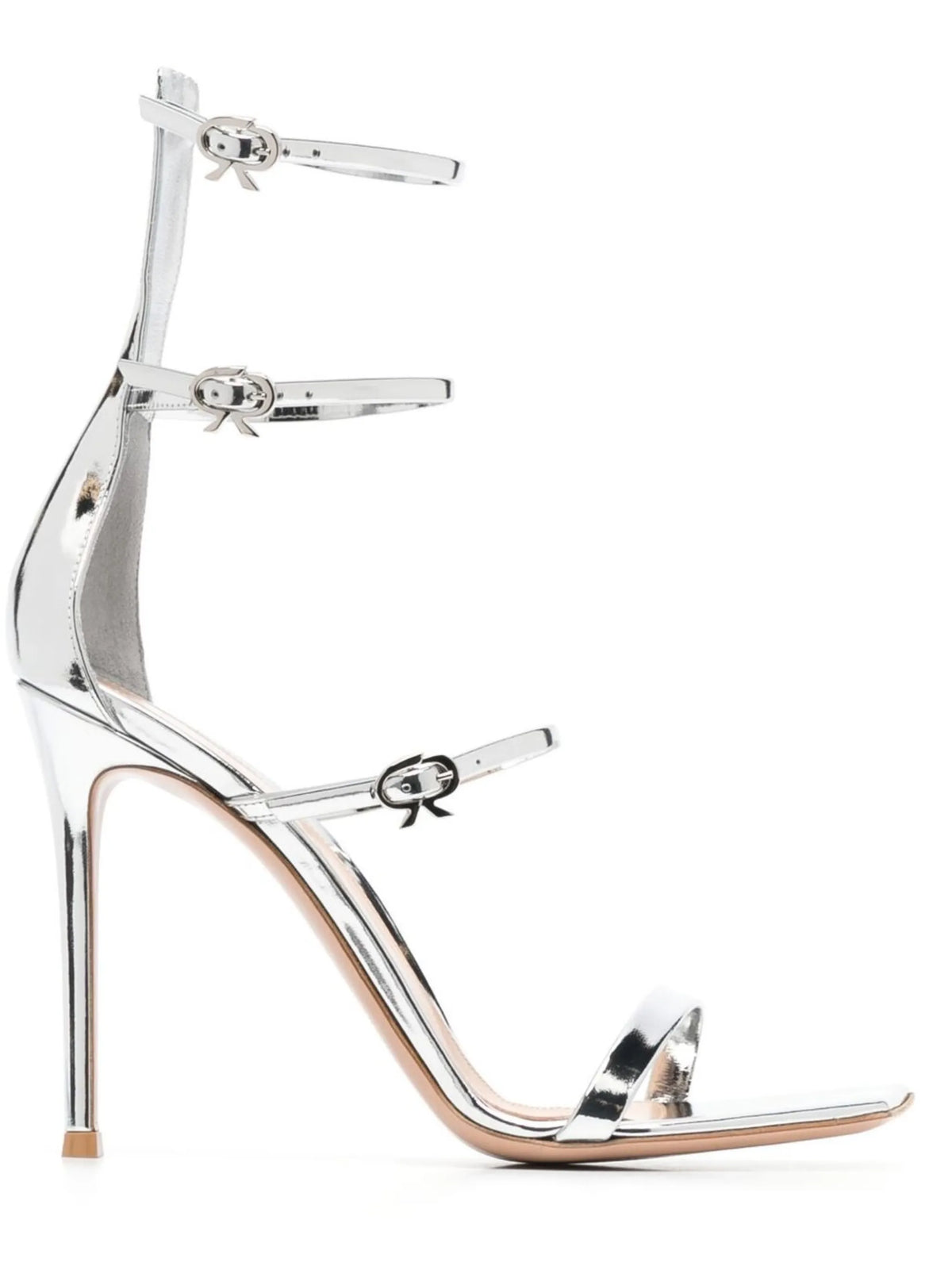 Ribbon Uptown 105mm mettalic-effect sandals