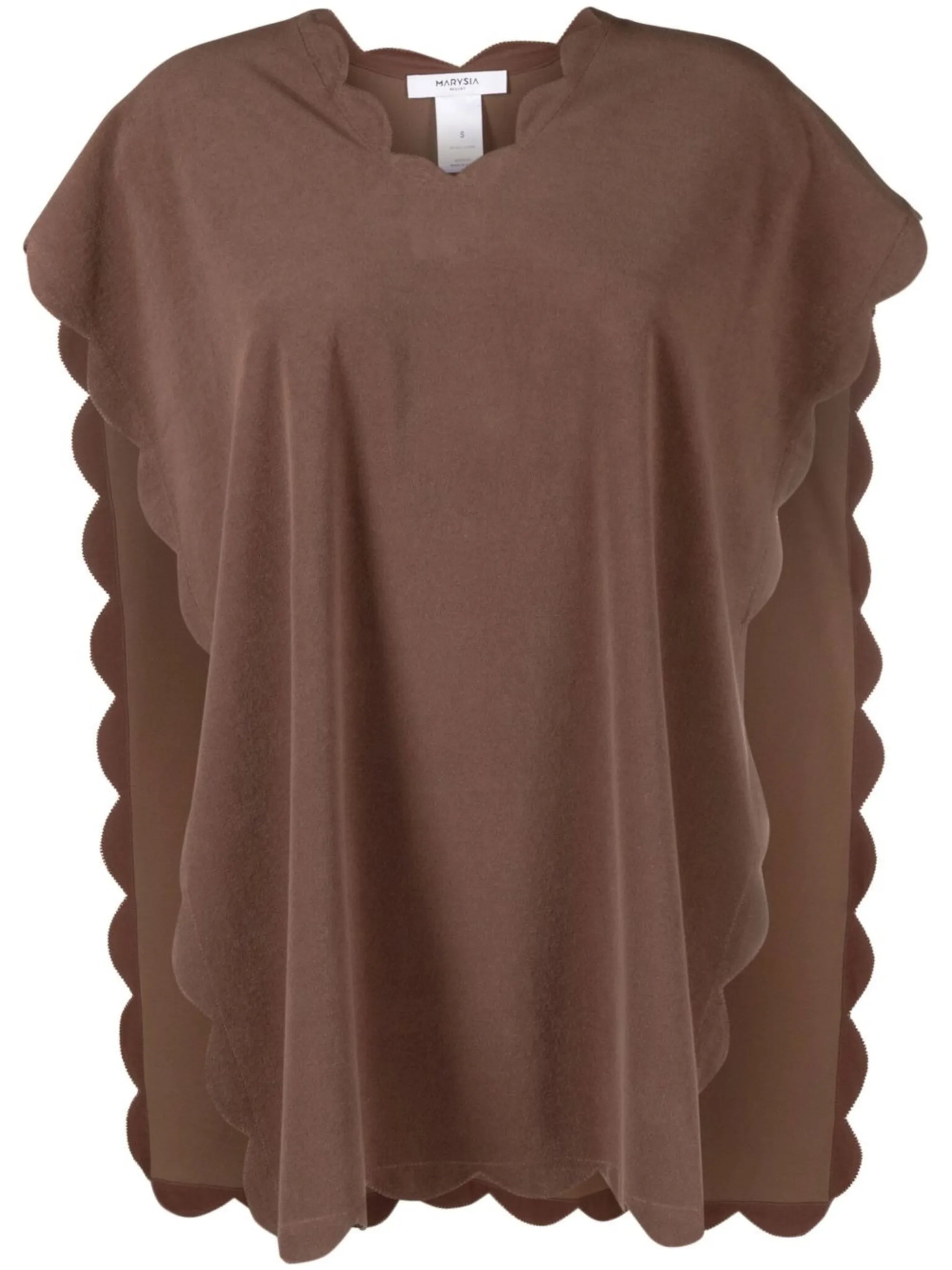 scallop-edge sleeveless top