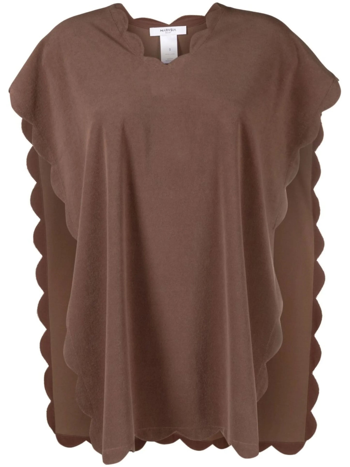 scallop-edge sleeveless top