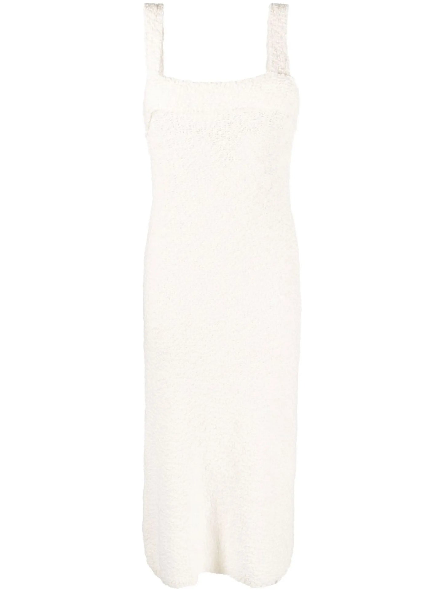 square-neck knit maxi dress