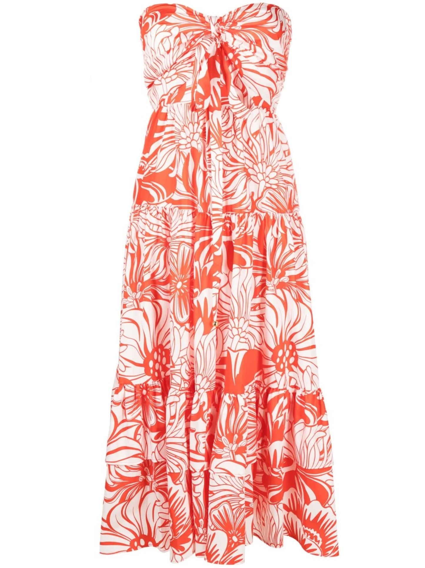 Marley floral-print off-shoulder dress
