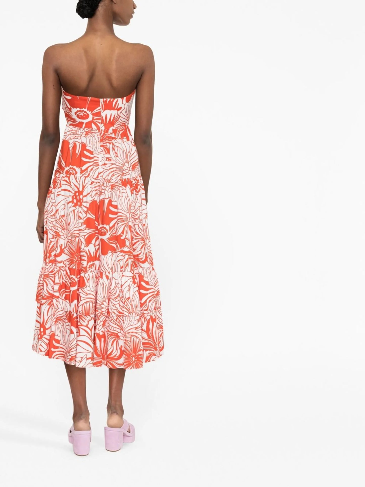 Marley floral-print off-shoulder dress