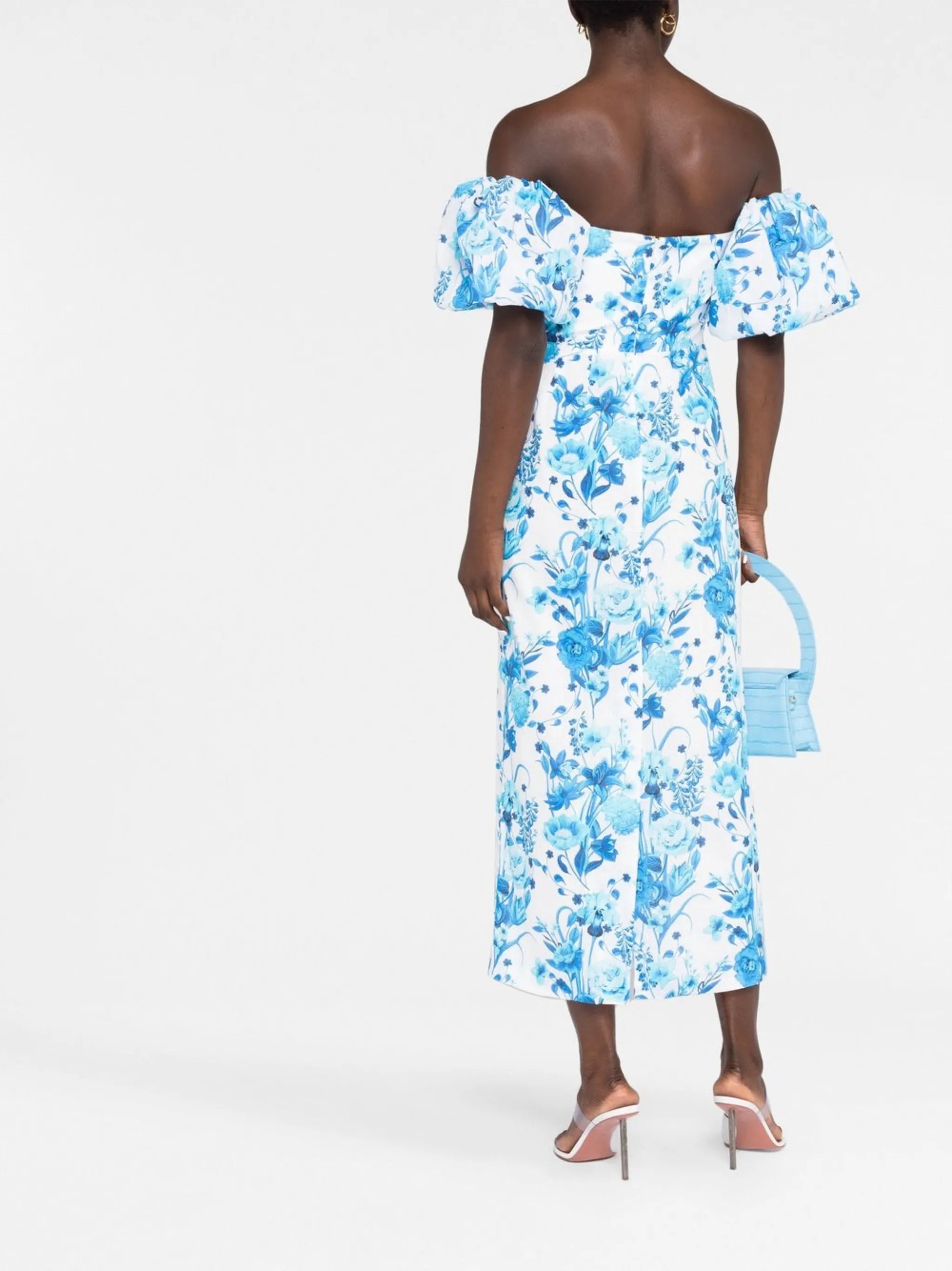 floral-print off-shoulder dress
