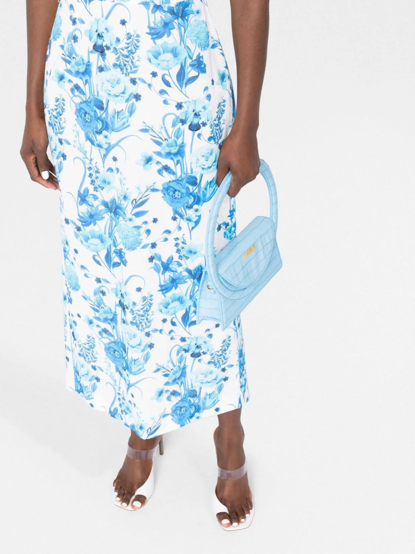 floral-print off-shoulder dress
