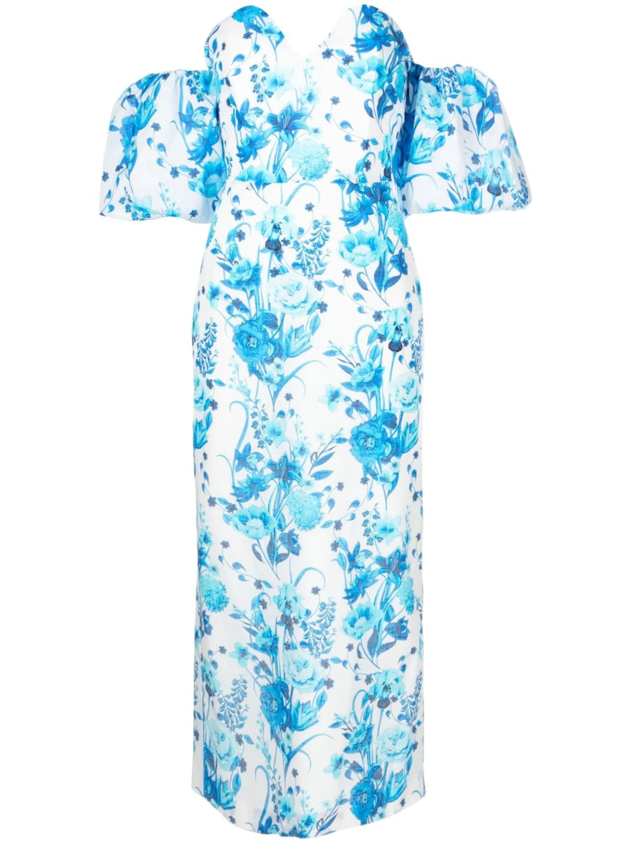floral-print off-shoulder dress